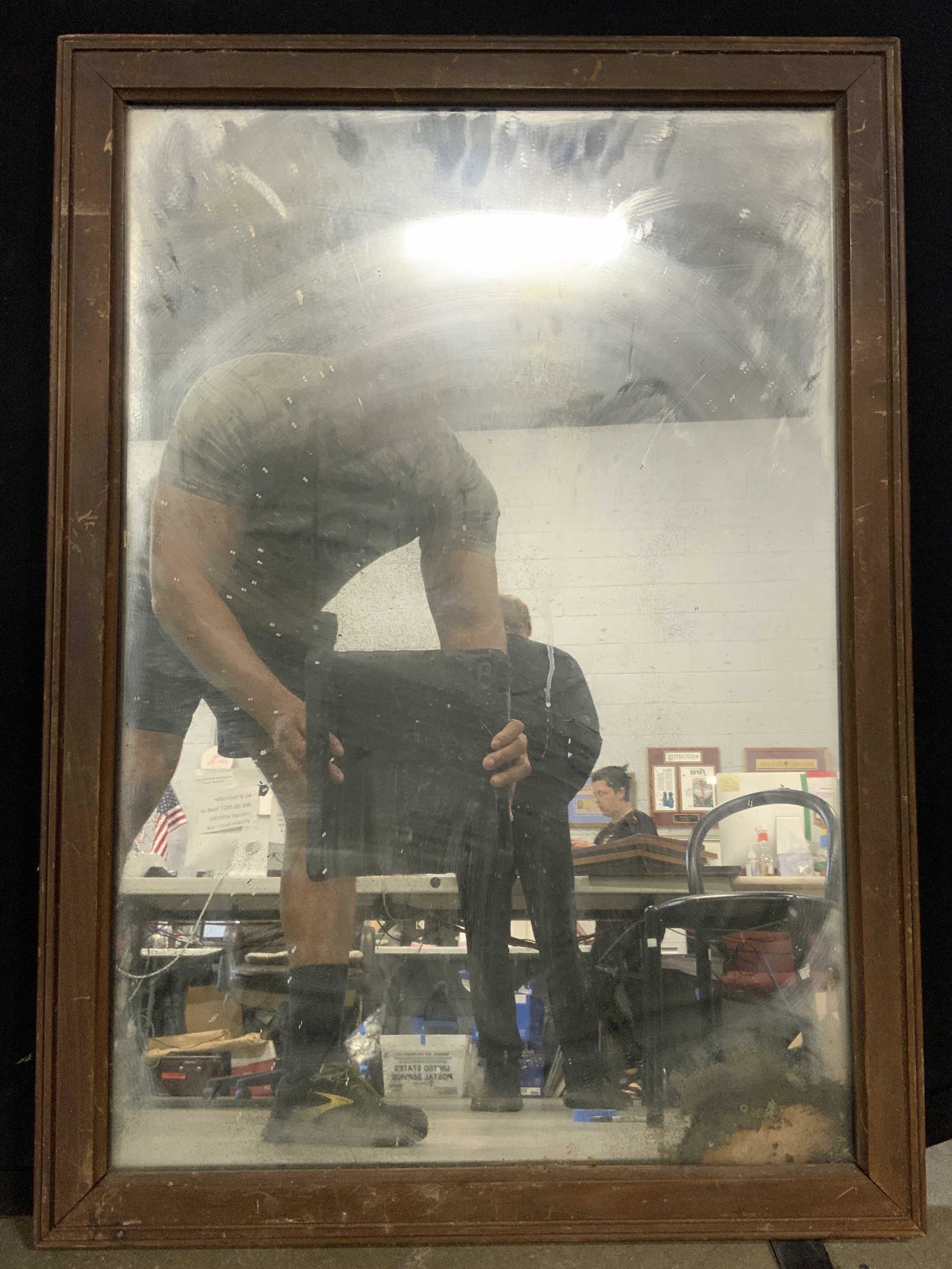 Vintage Wooden Frame Wall Mirror (1 of 6)