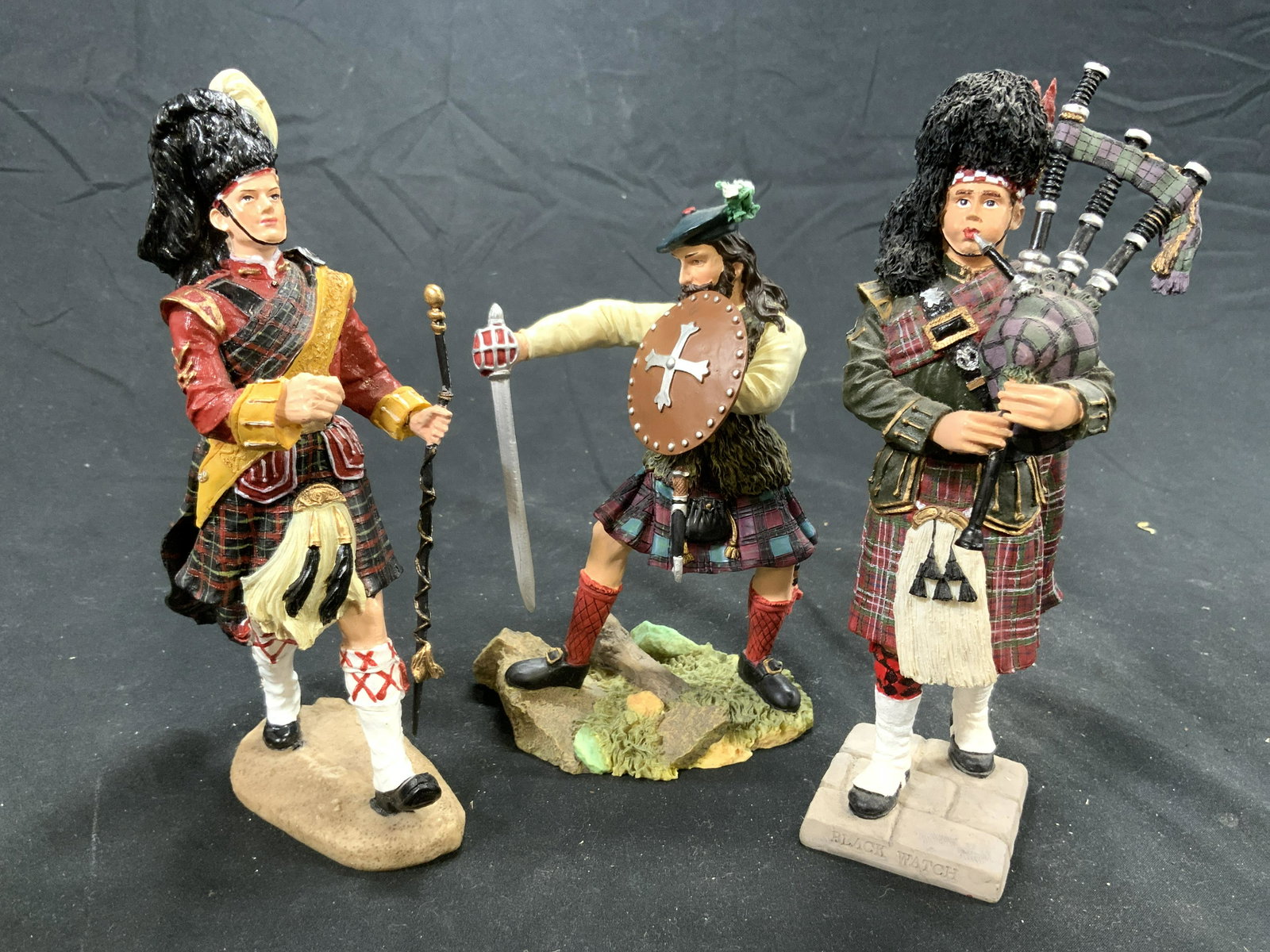 SCULPTURES Lot 3 Handmade Resinous Figures (1 of 9)