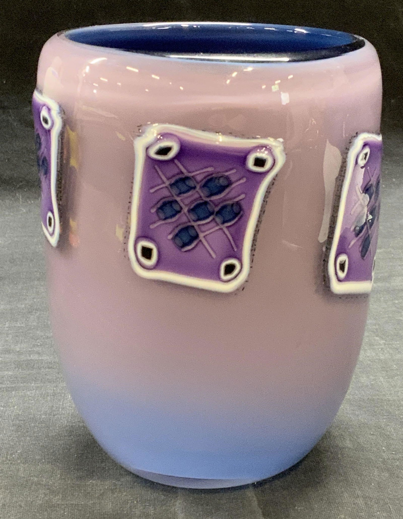 Signed DARI GORDON Purple Art Glass Vase (1 of 7)