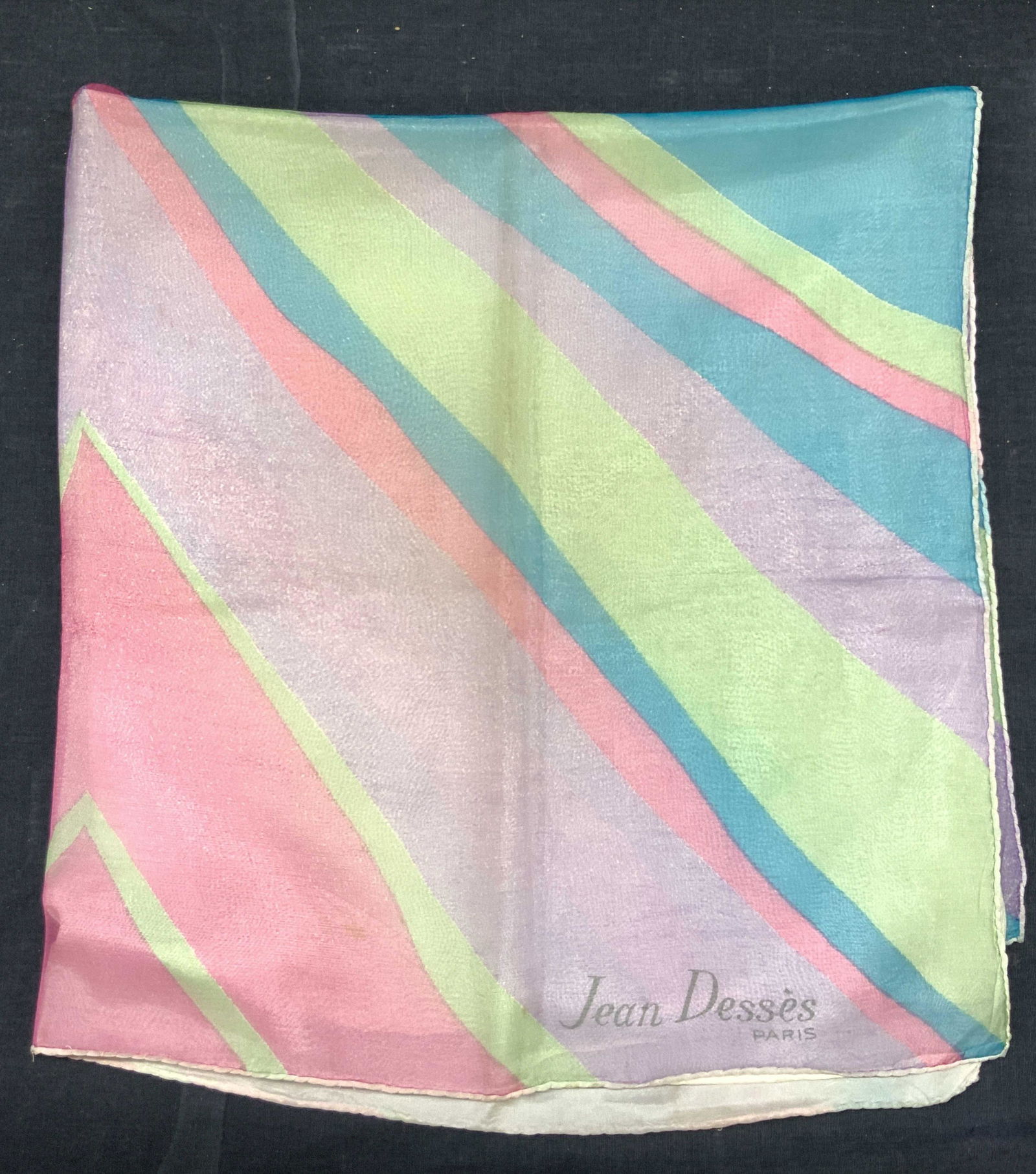JEAN DESSES Hand Rolled Color Block Scarf (1 of 8)