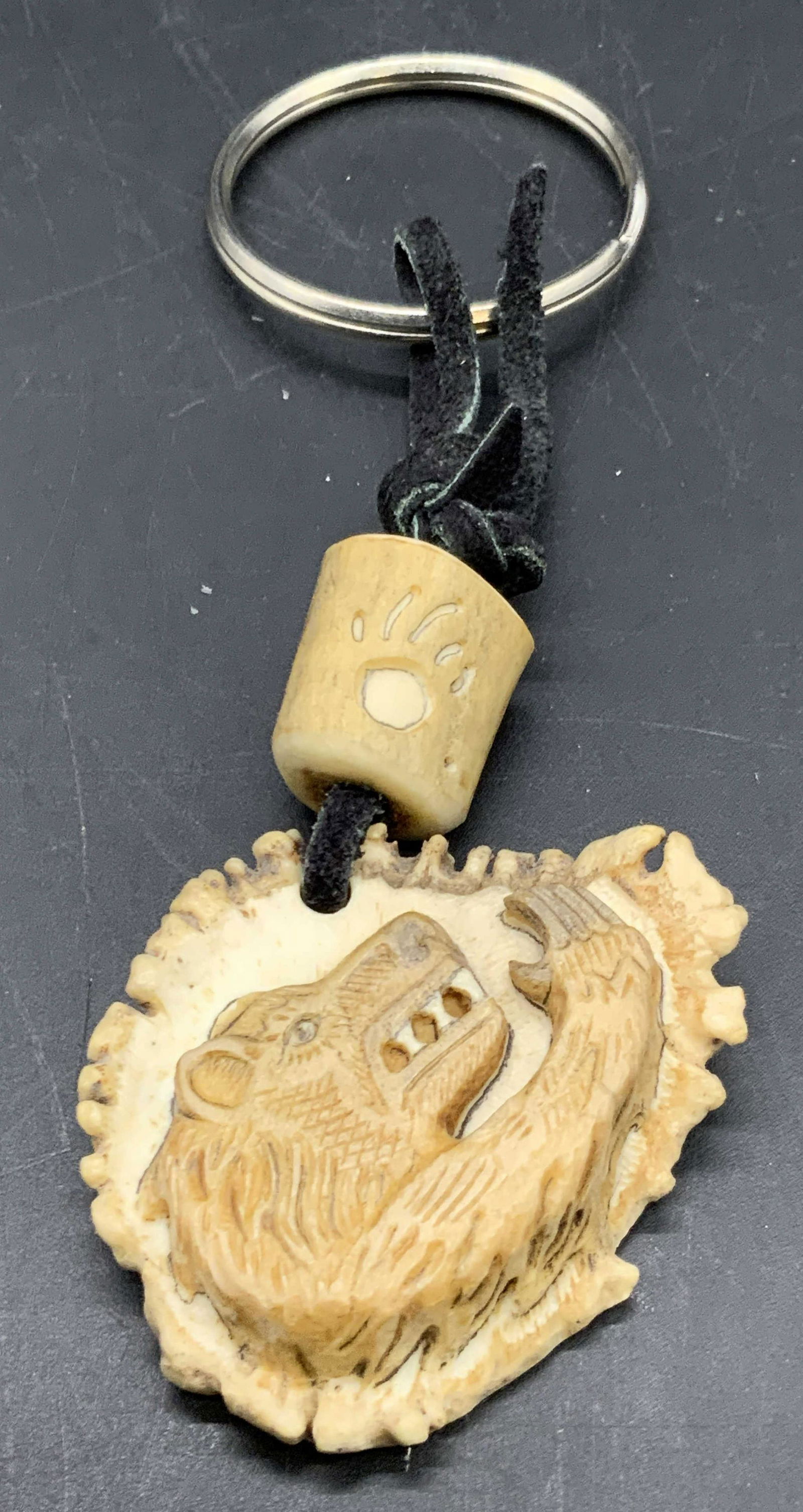 Carved & Etched Bear Motif Keychain Accessory (1 of 9)