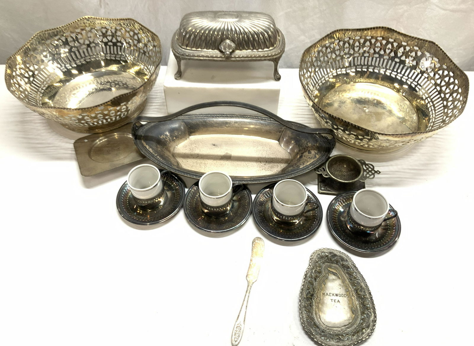 Lot 16 Silver Plated Vtg Table Items, Bellini Set (1 of 8)