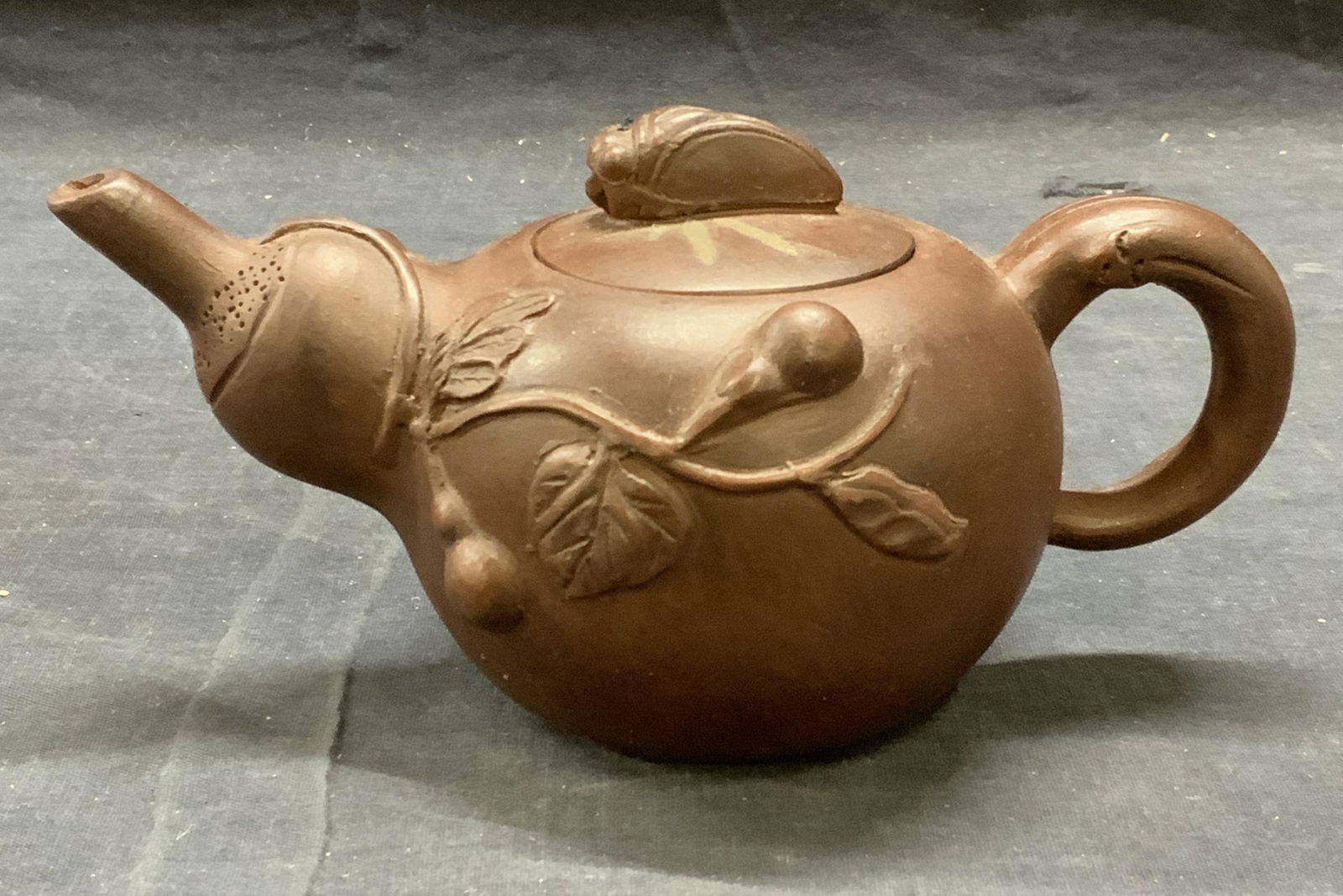 Signed Chinese Yixing Pottery Zisha Teapot (1 of 7)