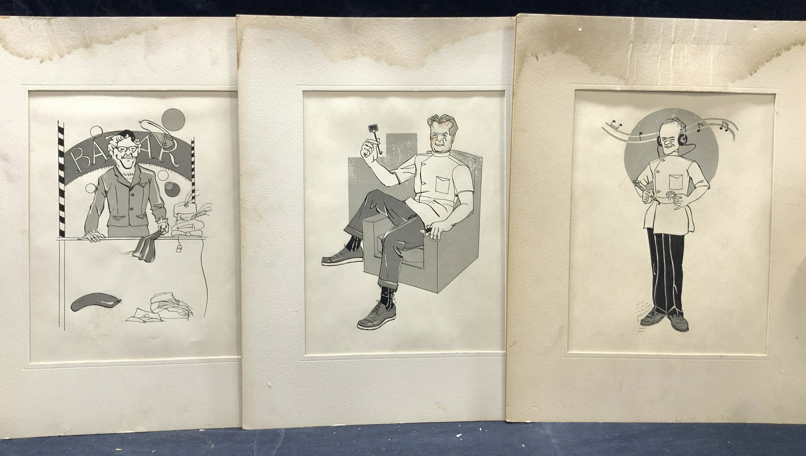 RAG signed 3 Figural Illustrations (1 of 12)