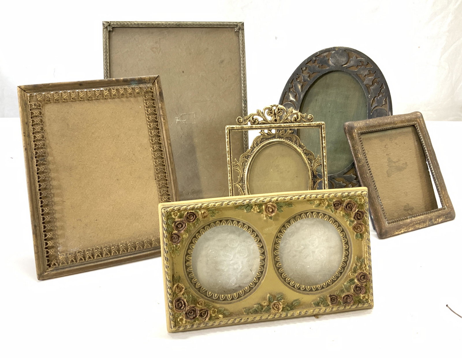 Lot 6 Frames, Gold Plate, Sterling Silver,  More (1 of 9)