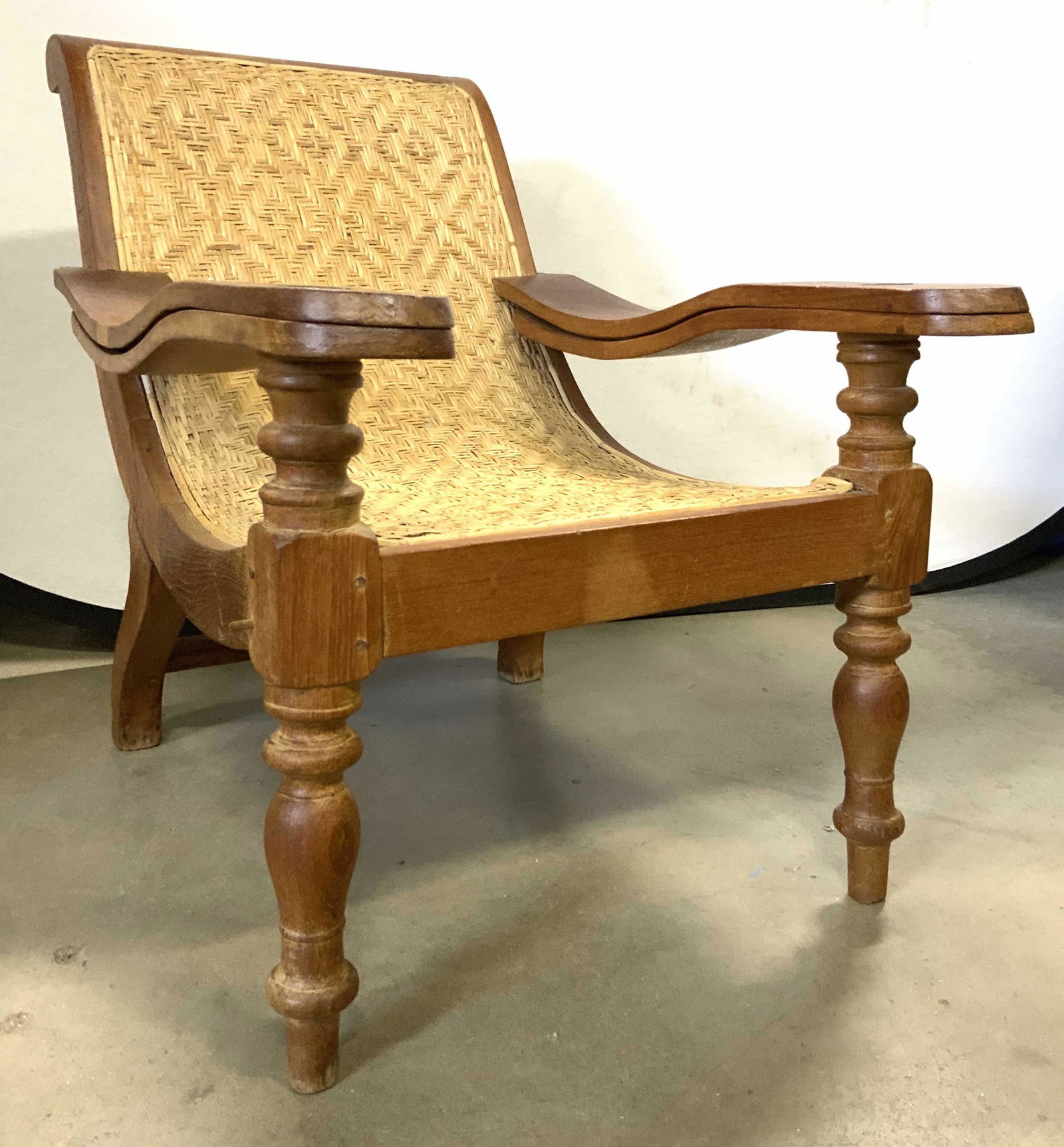 Vintage Woven & Wooden Plantation Chair (1 of 10)