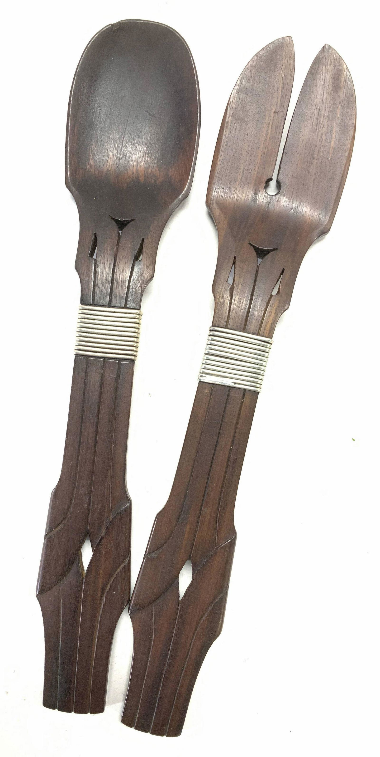 Pair Wm Spratling Wood & Sterling Utensils, Mexico (1 of 6)