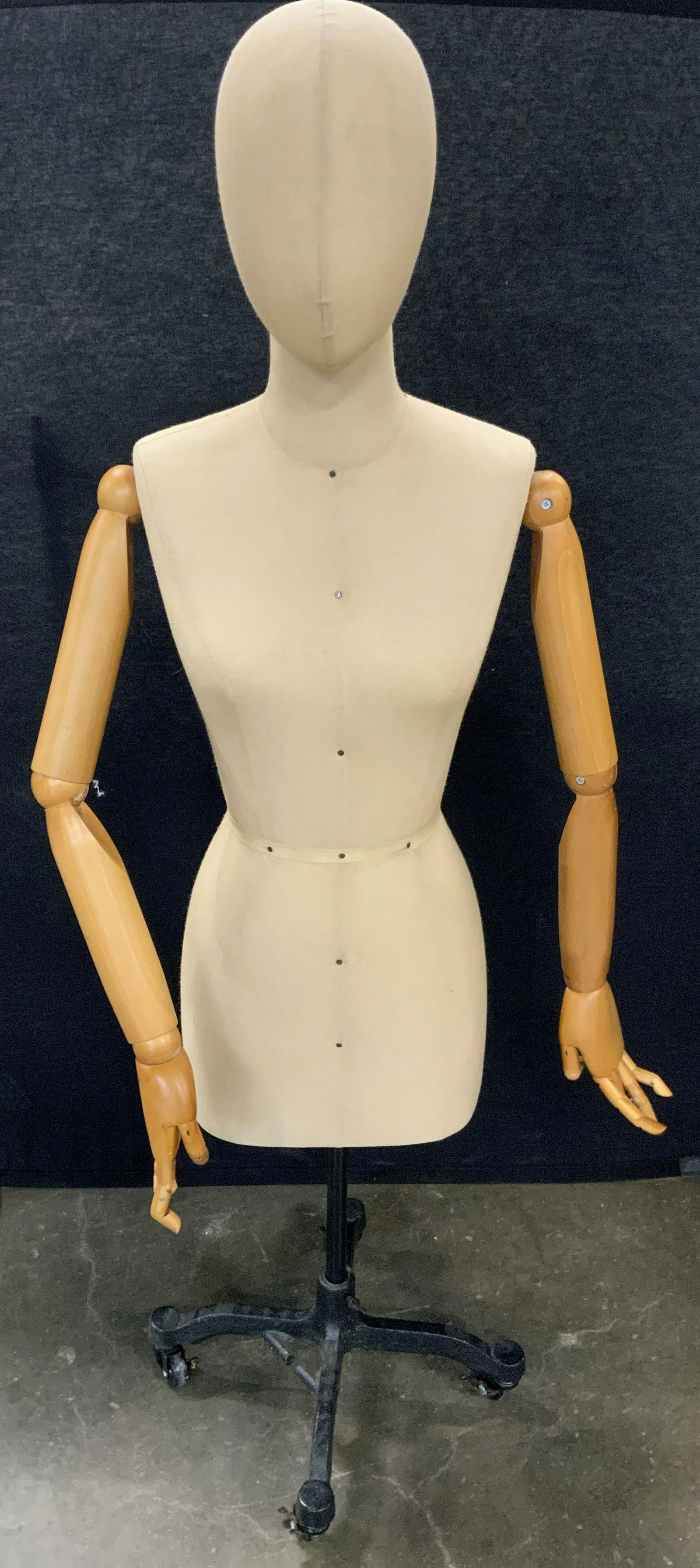 Vintage Mannequin W Articulated Wooden Arms (1 of 9)