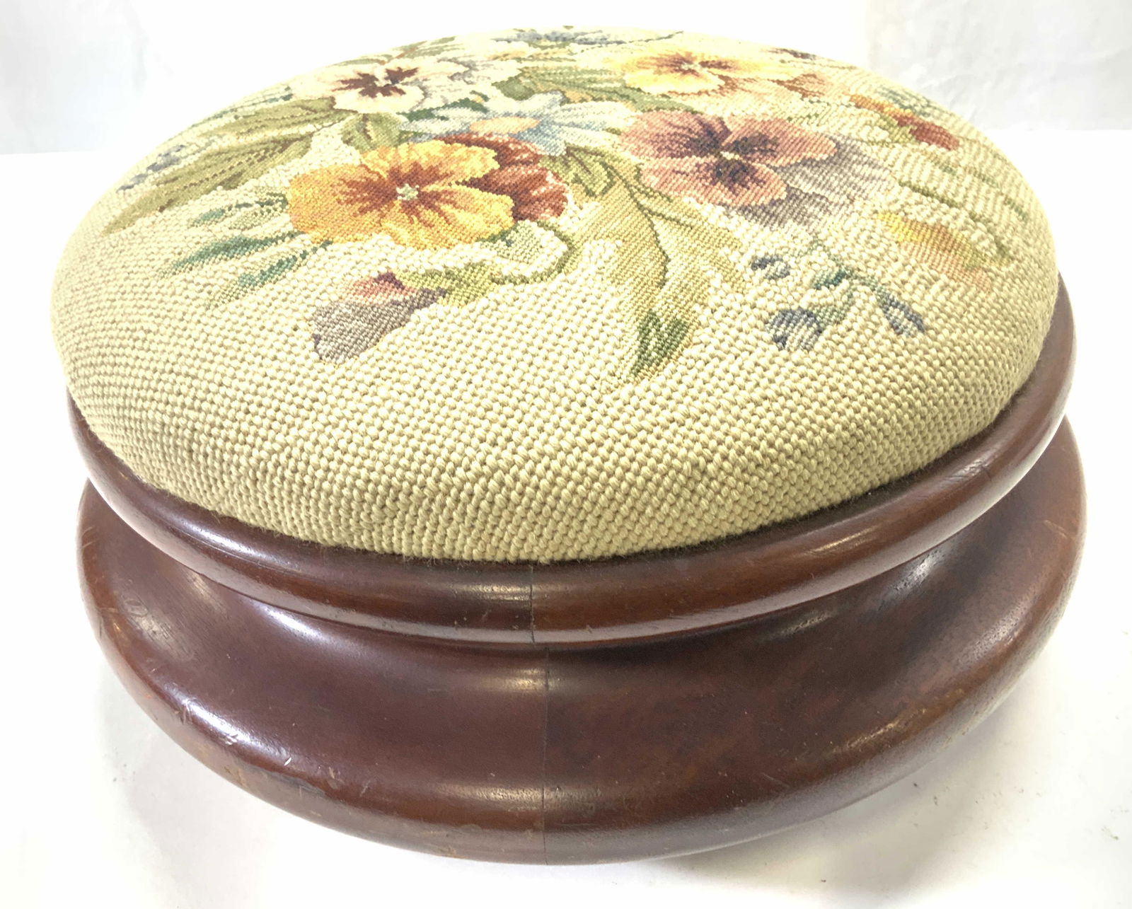 Vander Ley Brothers Petite Point Foot Stool, USA (1 of 7)