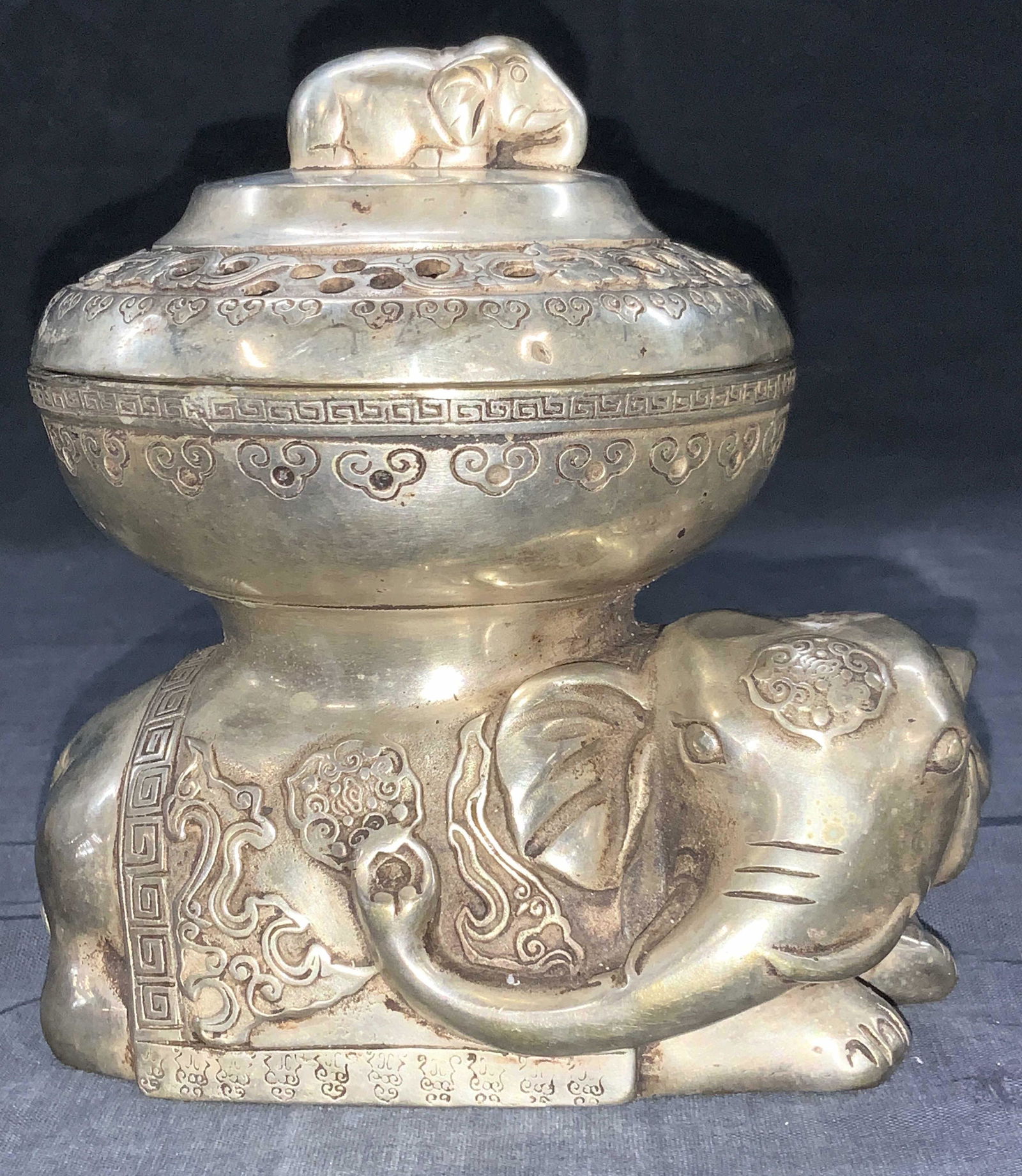 Vintage Silver Plate Brass Elephant Asian Incenser (1 of 11)