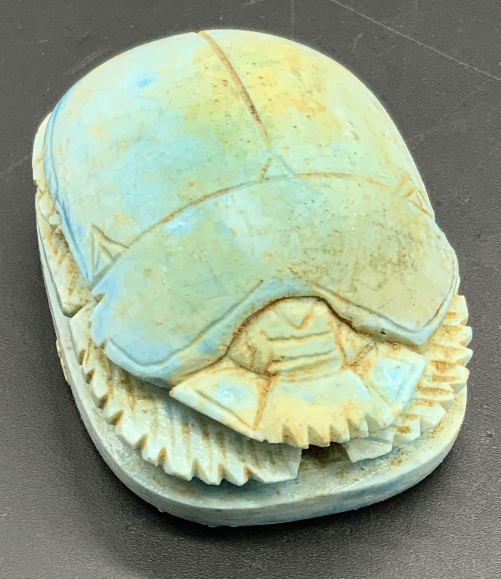 Hand Carved Natural Stone Egyptian Scarab Figural (1 of 12)