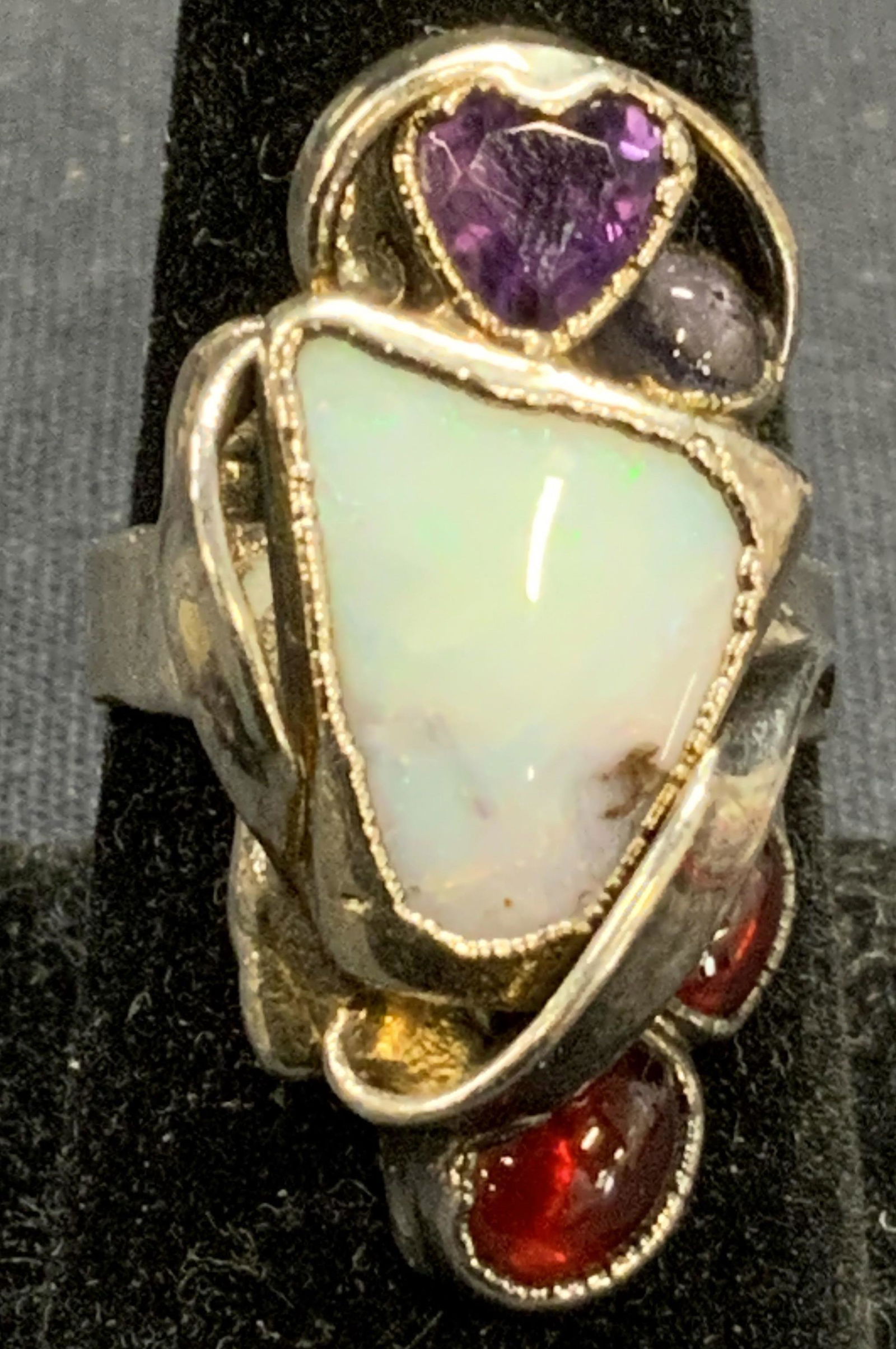 Sterling Silver Amethyst & Garnet Cocktail Ring (1 of 6)