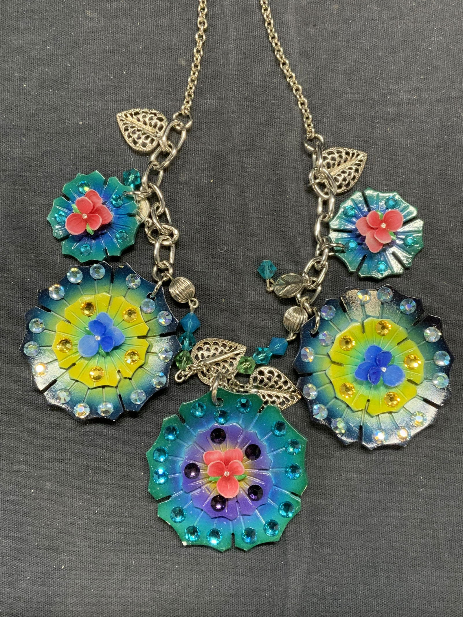 TARINA TARANTINO Floral Swarovski Crystal Necklace (1 of 9)