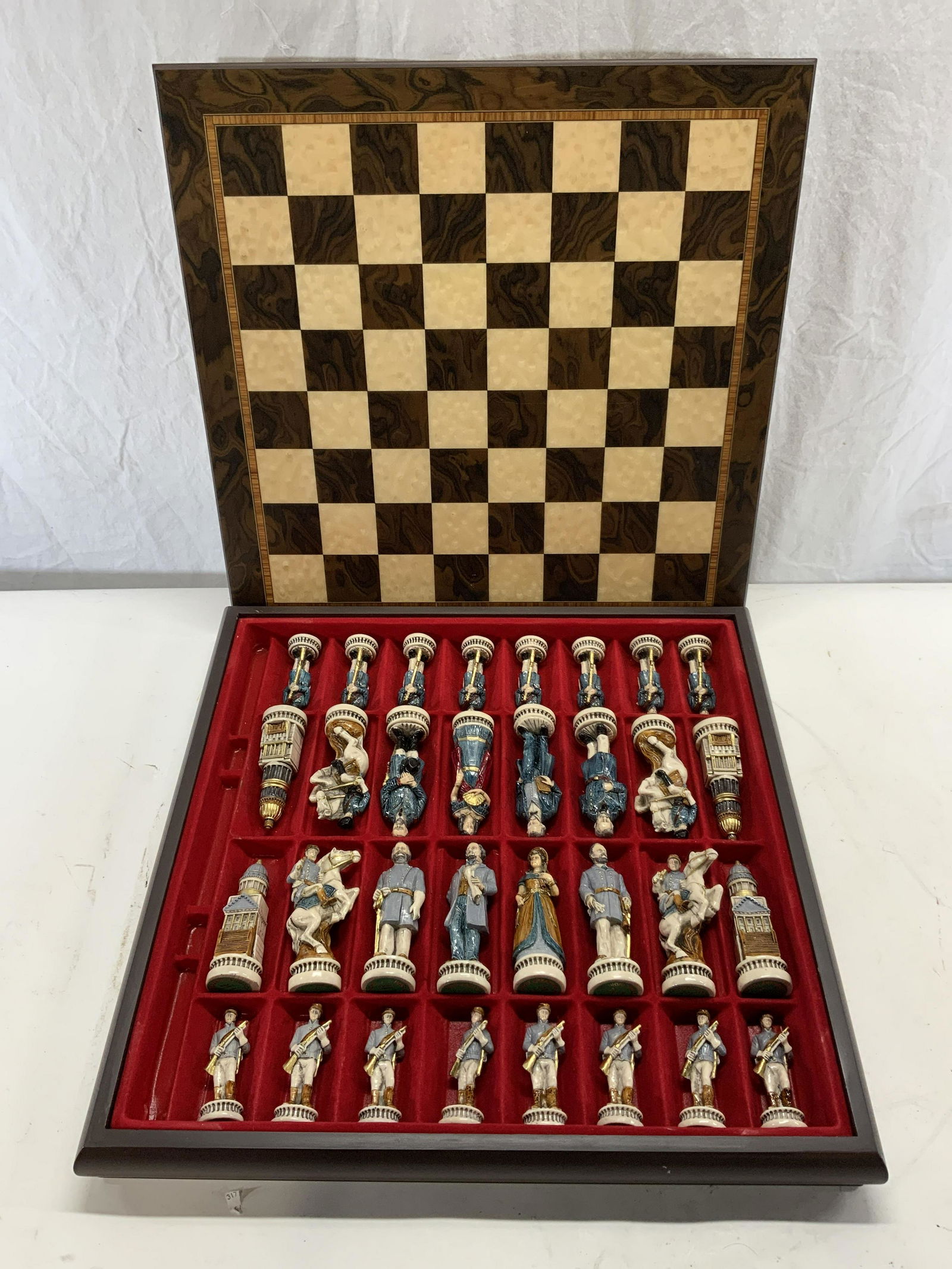 Vintage NIGRI Wood Colonial Chess Set, Italy (1 of 14)