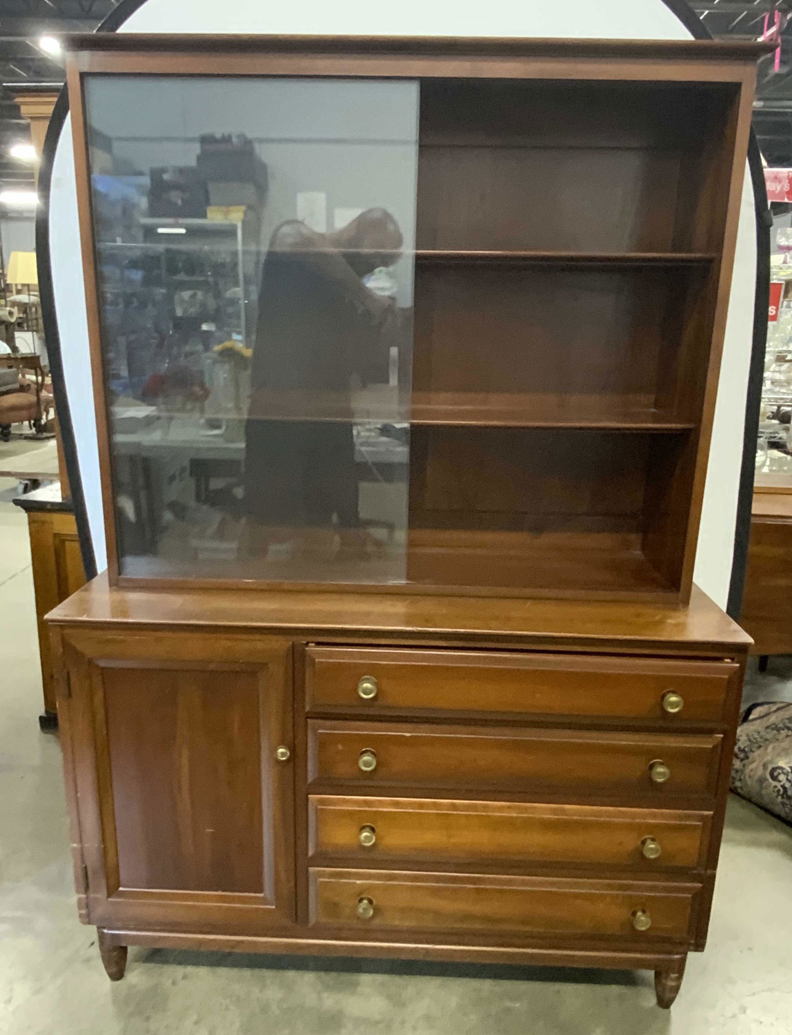 Antique cherry 2024 china cabinet