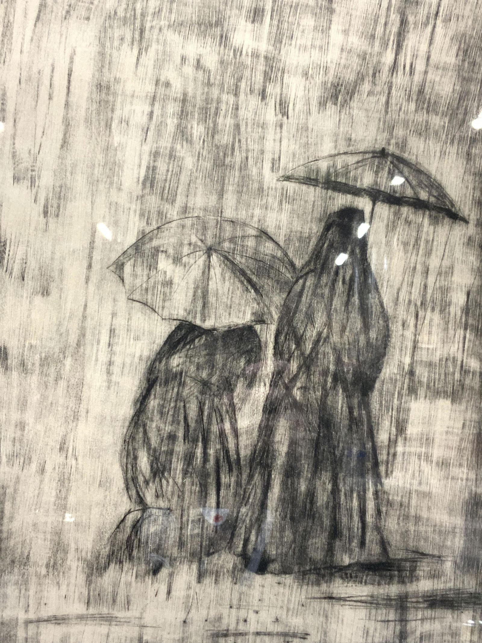 HAIM MENDELSON Signed Nuns In The Rain Engraving (1 of 8)