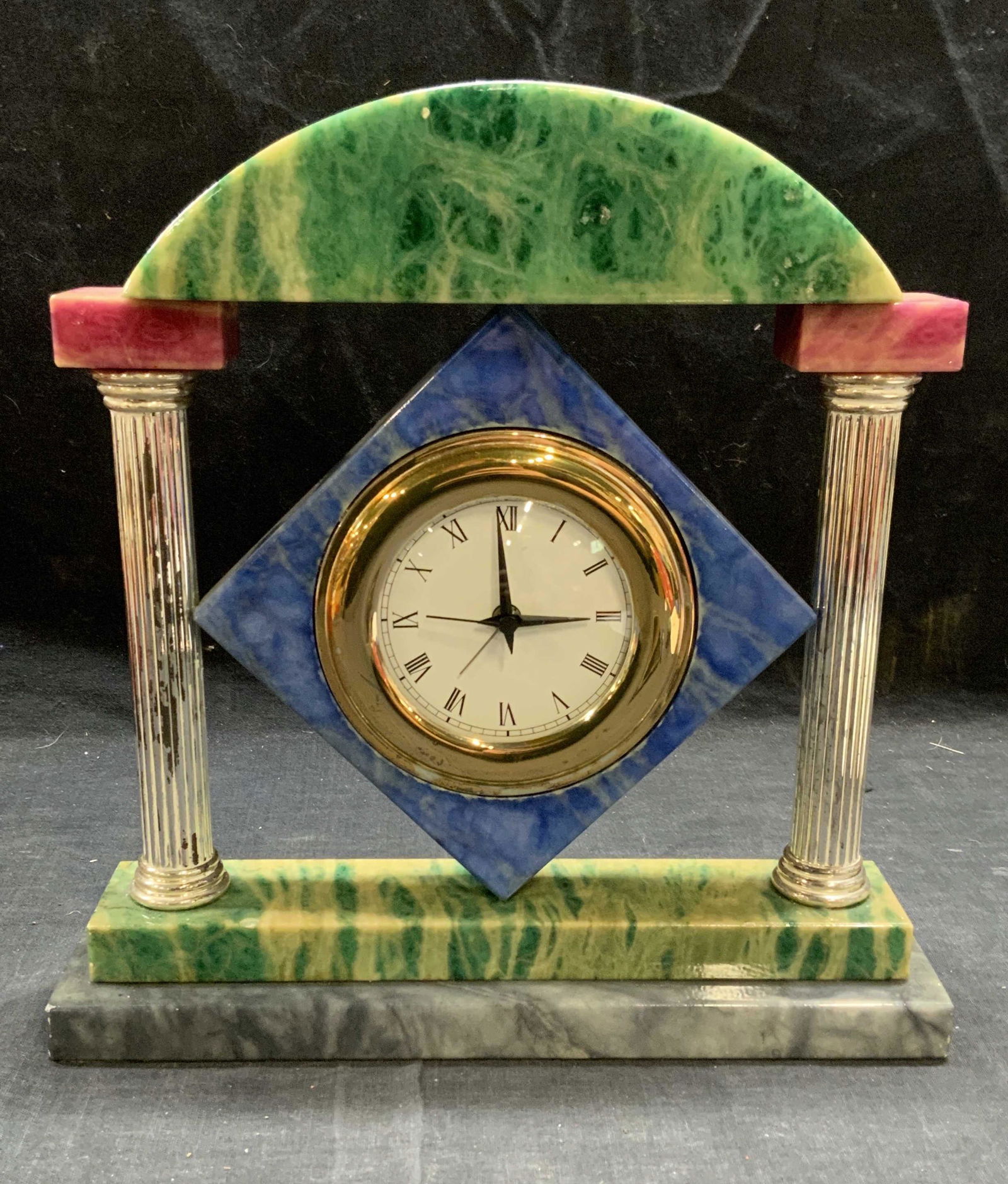 HECHINGER Art Deco Revival Marble Mantel Clock (1 of 8)