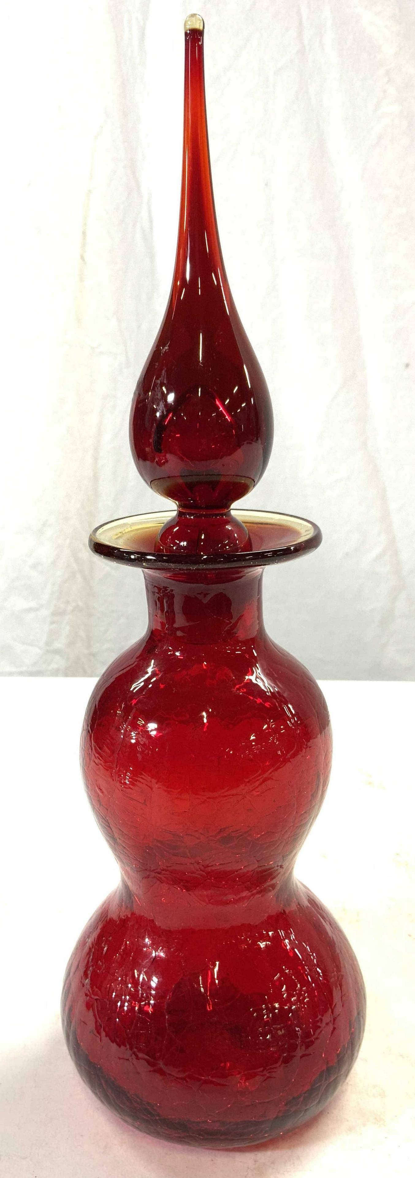 BLENKO Mid Century Art Glass Decanter W Stopper (1 of 6)