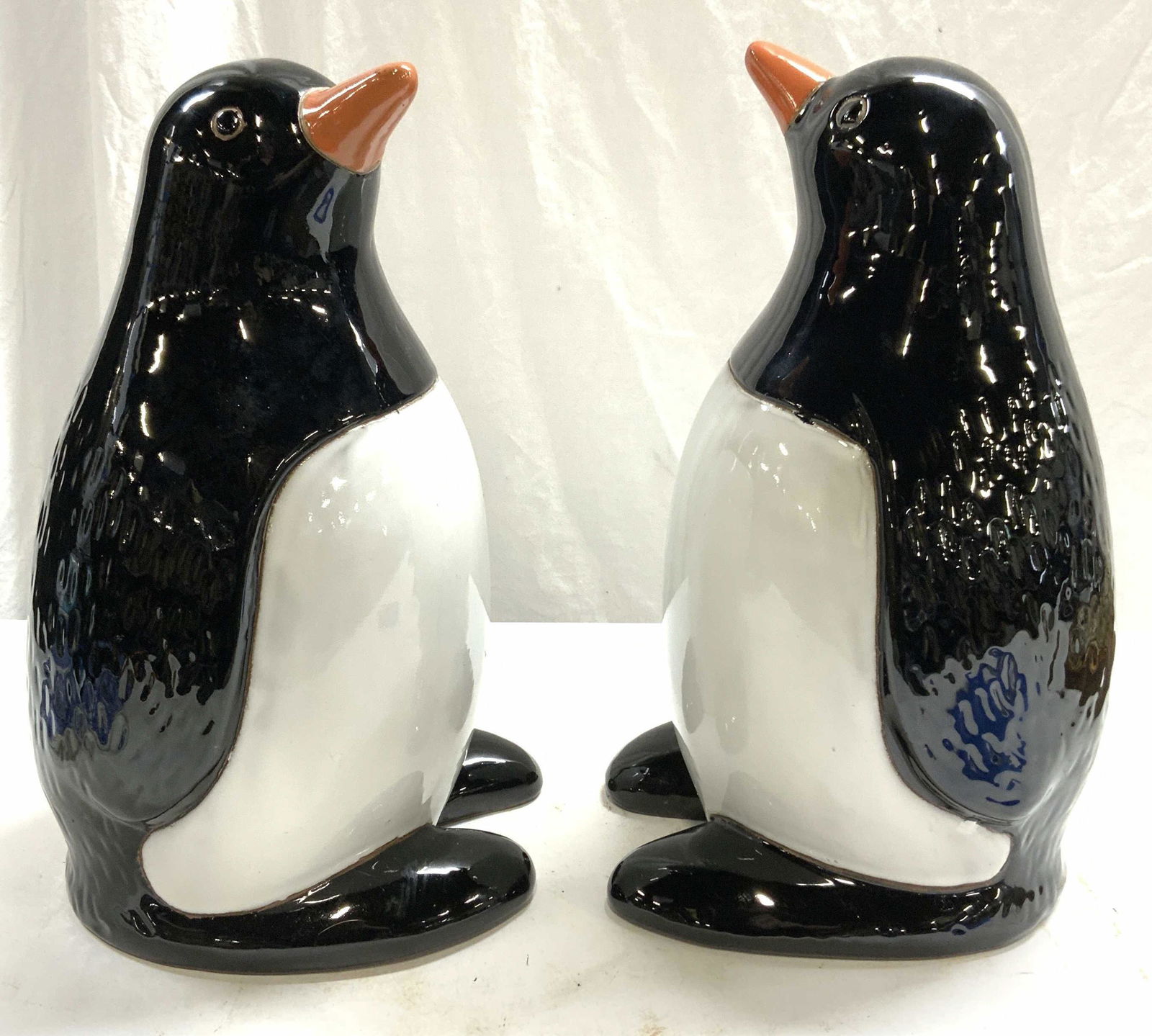 Pair XL Ceramic Penguin Figurals (1 of 7)