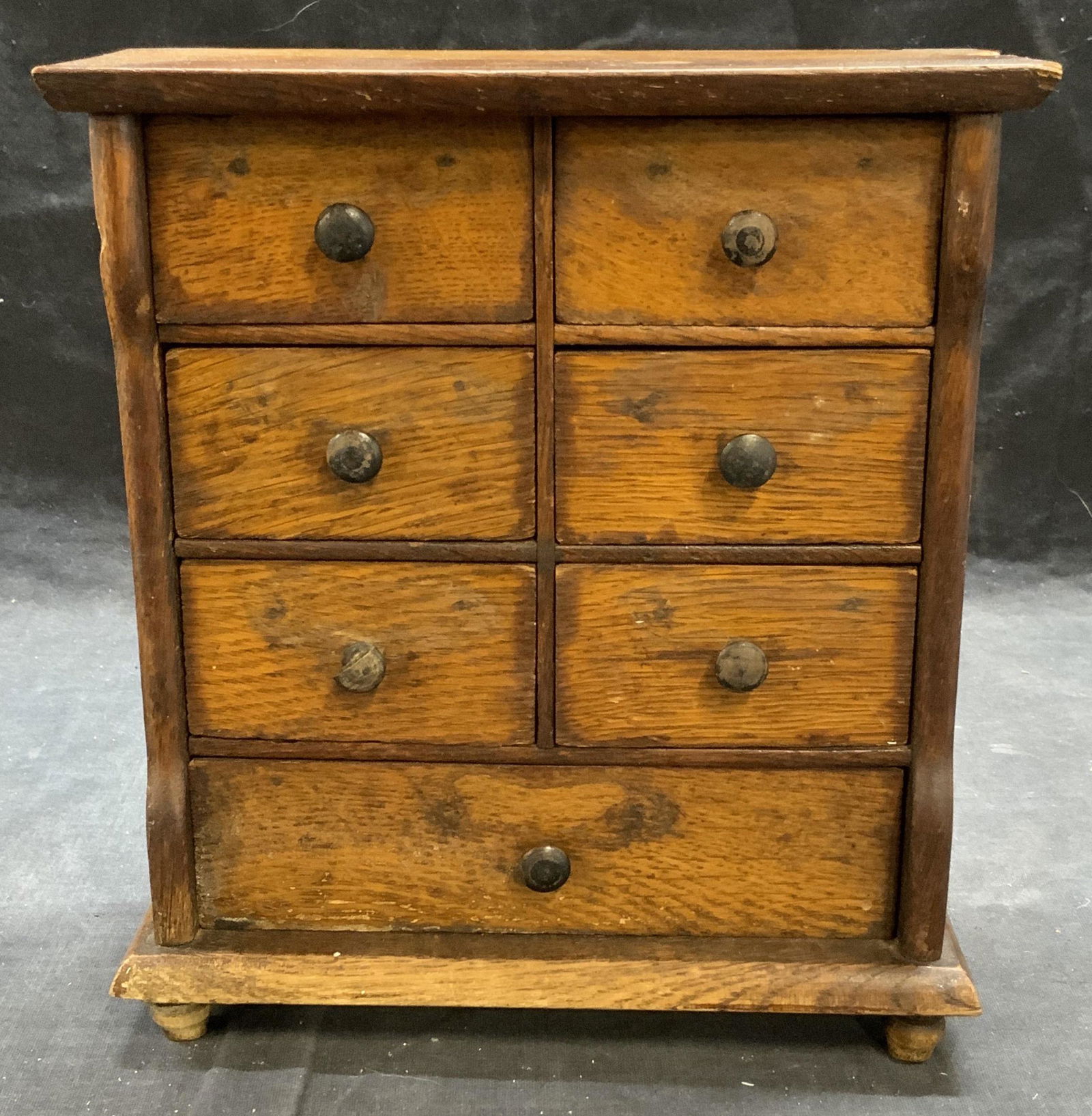 Antique Wooden Apothecary Table Top Chest (1 of 8)