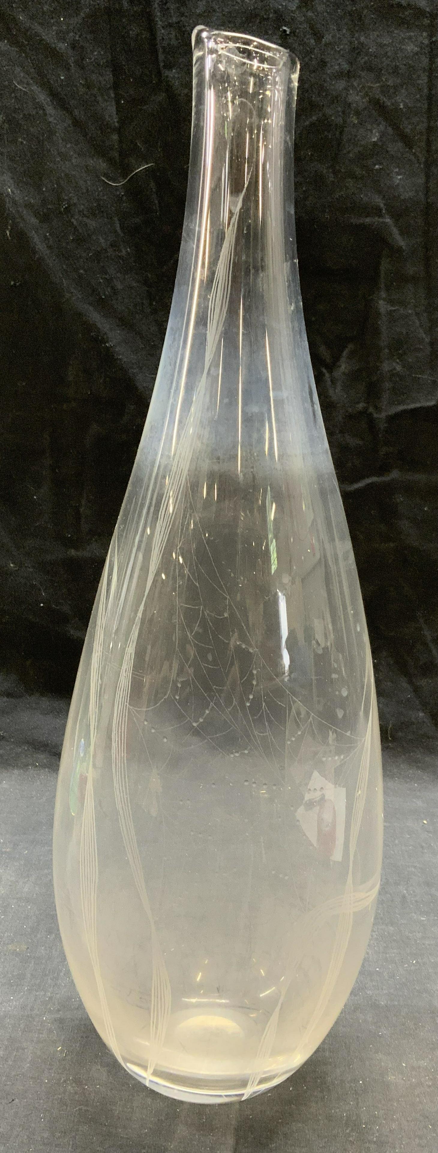 KOSTA BODA Art Glass Spider Web Vase (1 of 7)