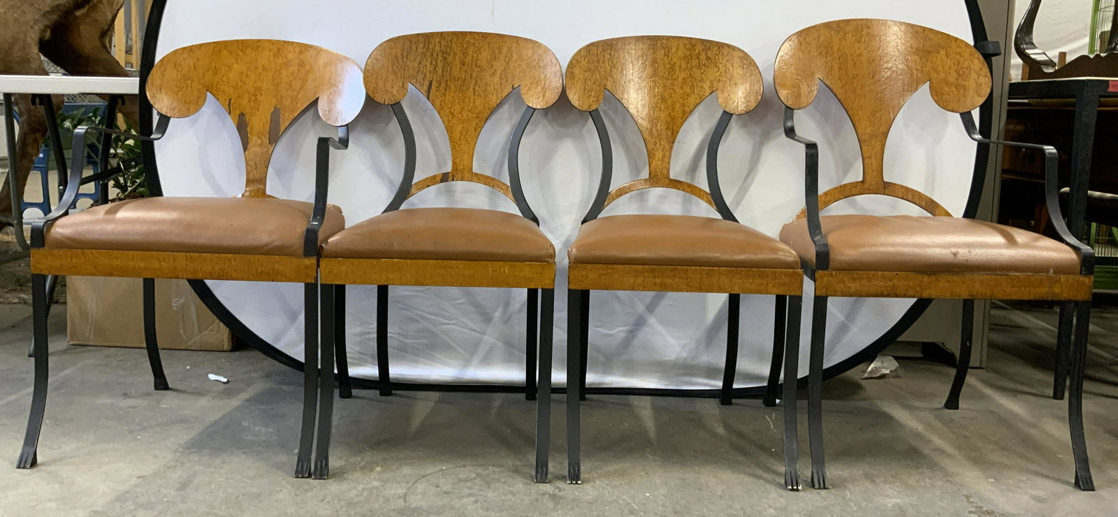 Set 4 NEWEL Swedish Biedermeier Style Chairs (1 of 13)