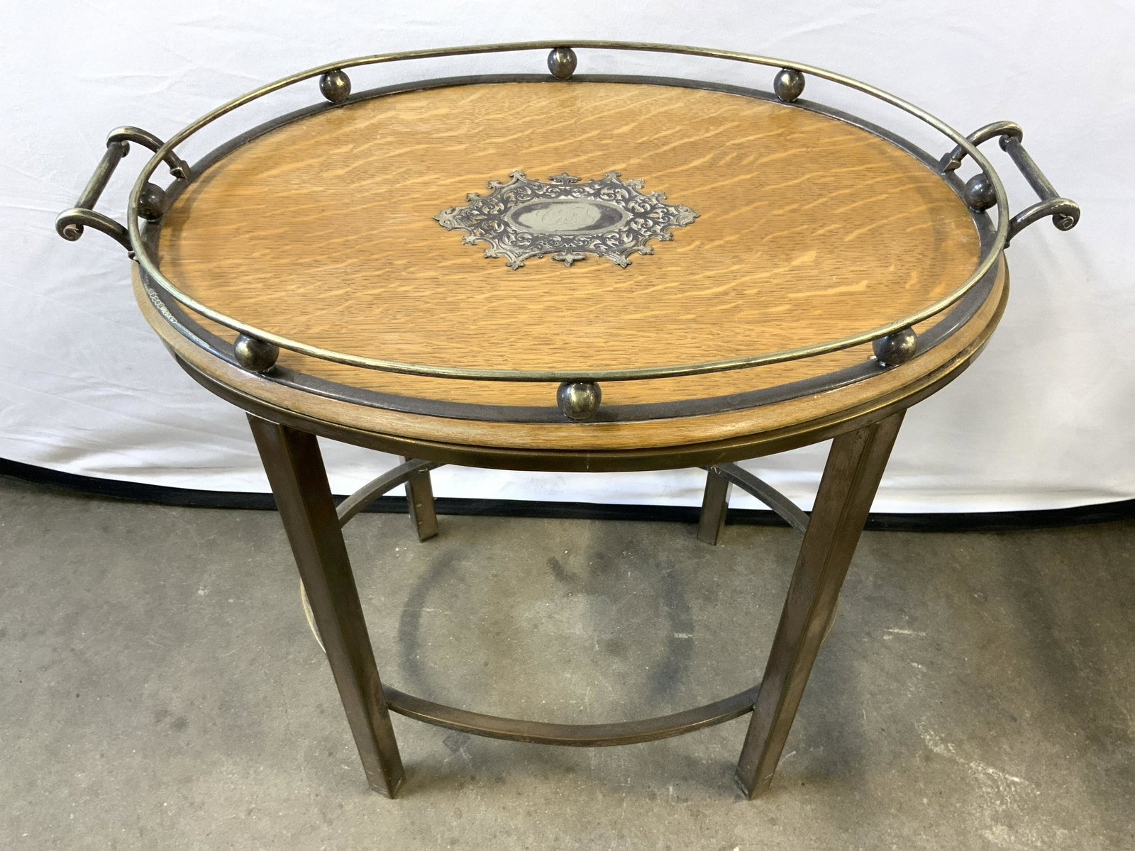 Silverplate & Wood J HARDY & CO EDINBURGH Tray Tbl (1 of 10)