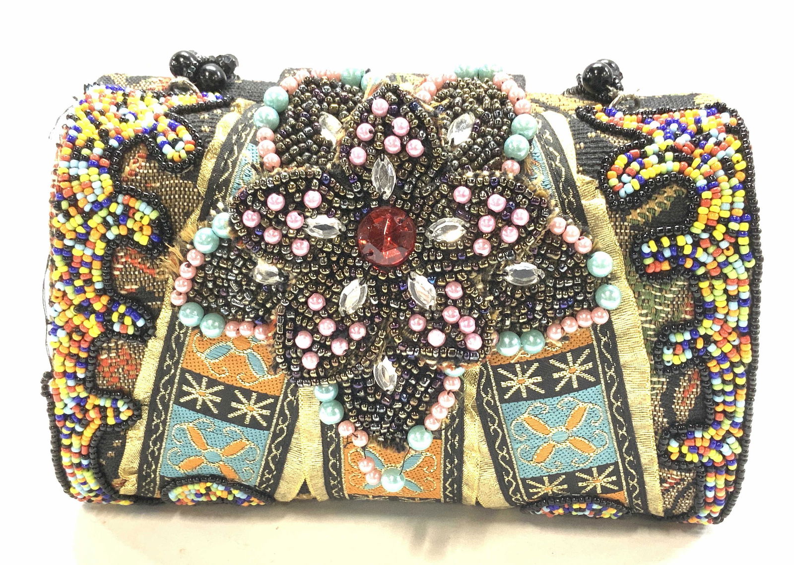 Multi Textile Hand Crafted Hard Case Purse/ Clutch (1 of 10)