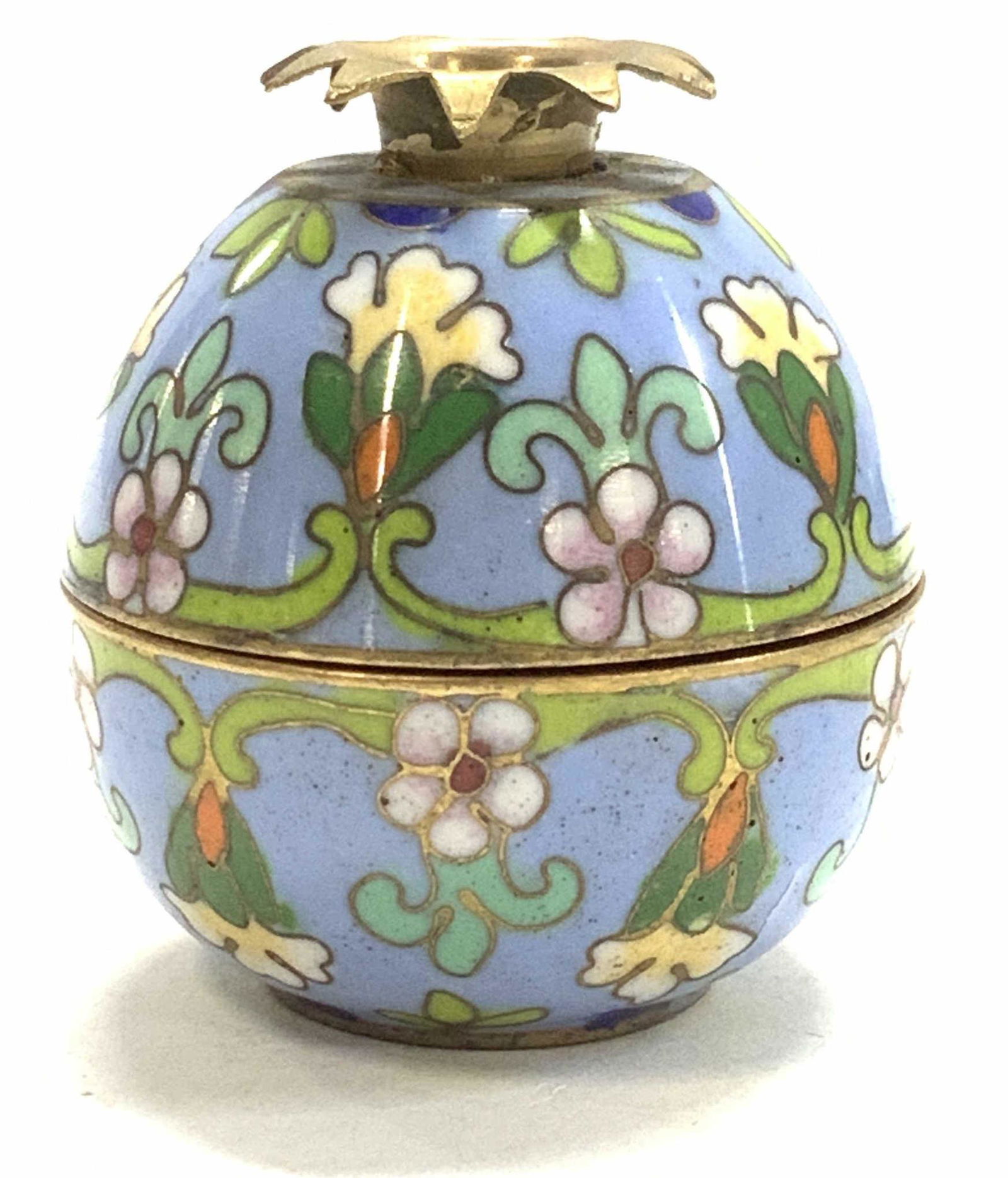 Cloisonné on Brass Trinket Box (1 of 6)