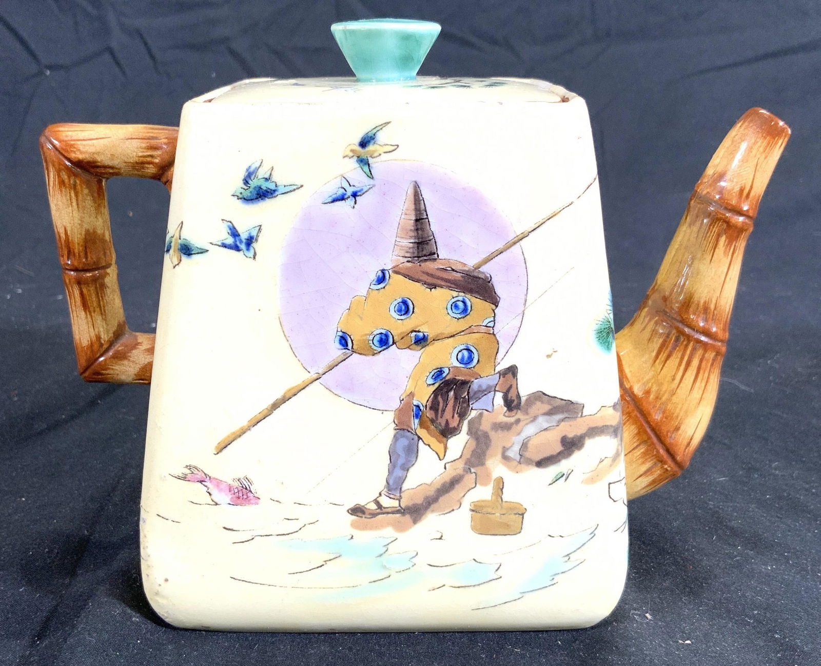 Trademarked Porcelain Teapot W Lid (1 of 8)