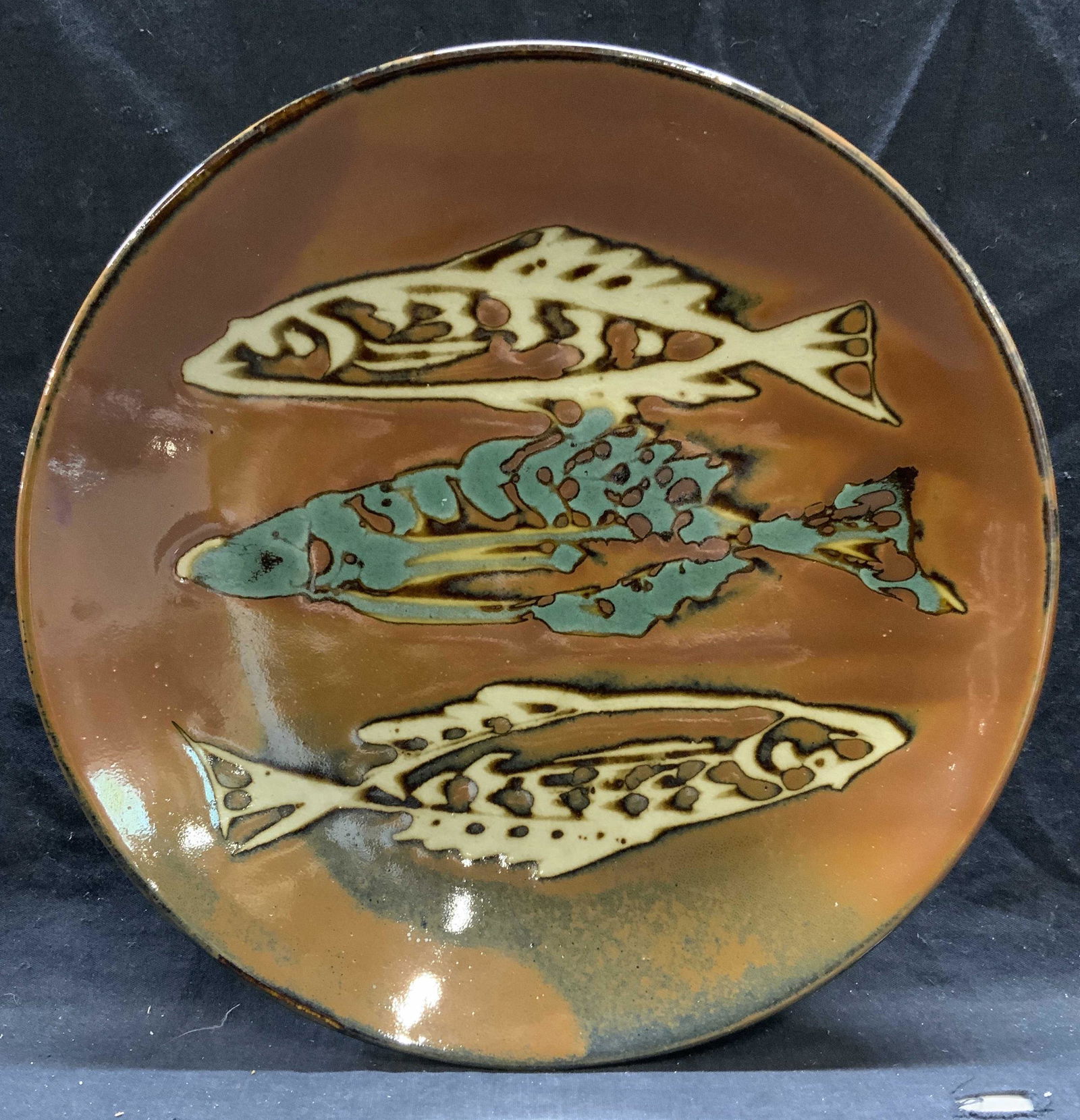 Hand Glazed Stoneware Fish Plate (1 of 6)