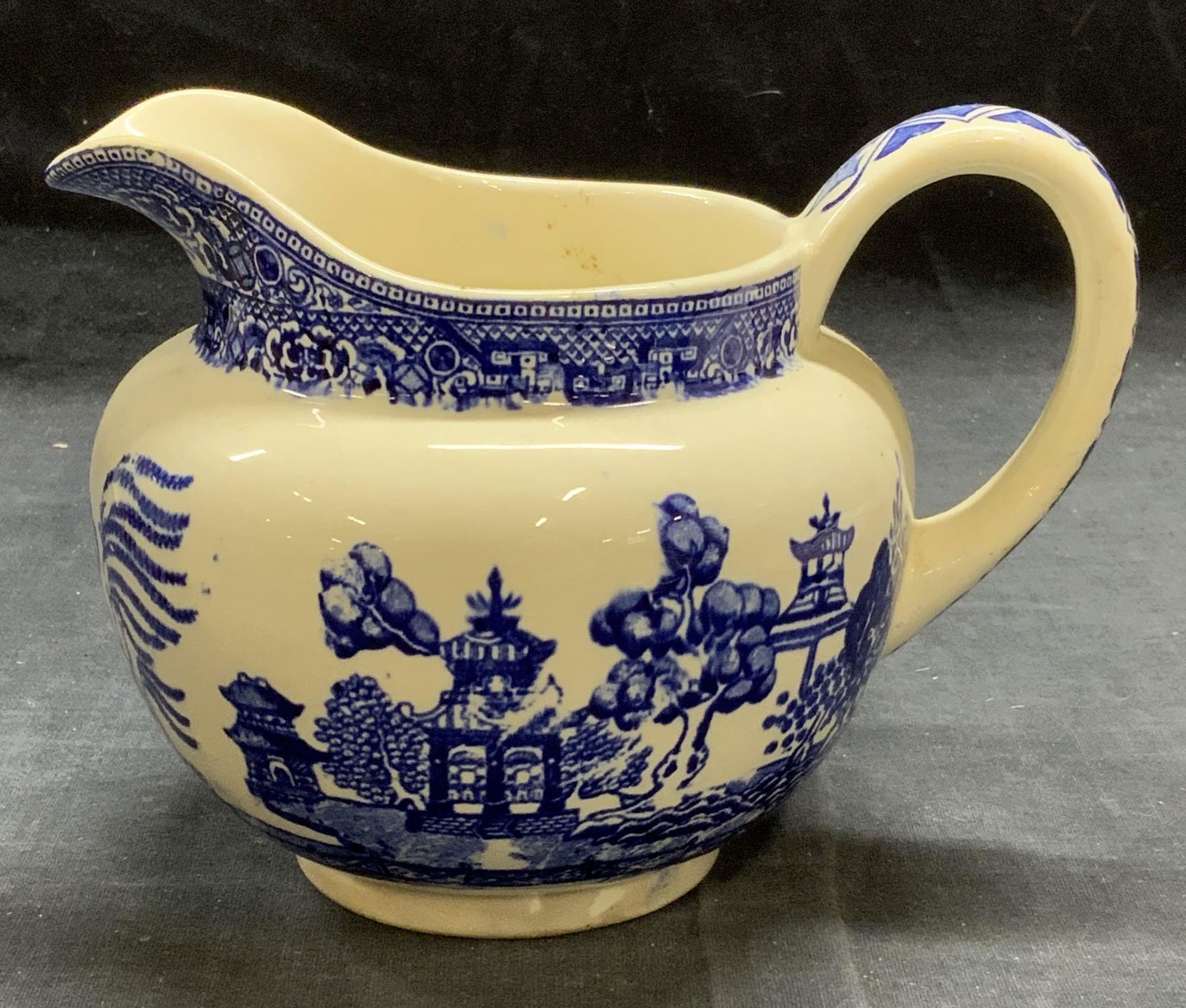 Vintage Ceramic Blue Willow Creamer Pitcher (1 of 6)