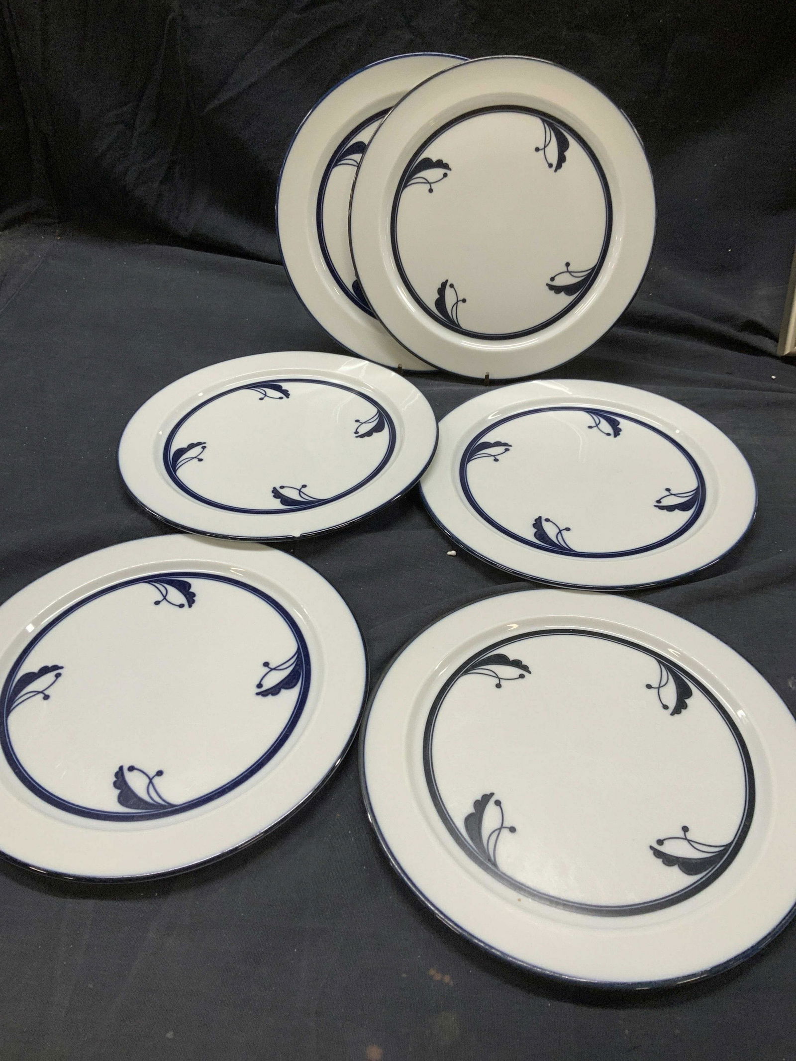 DANSK Flora Porcelain Plates, Set 6, Japan (1 of 6)