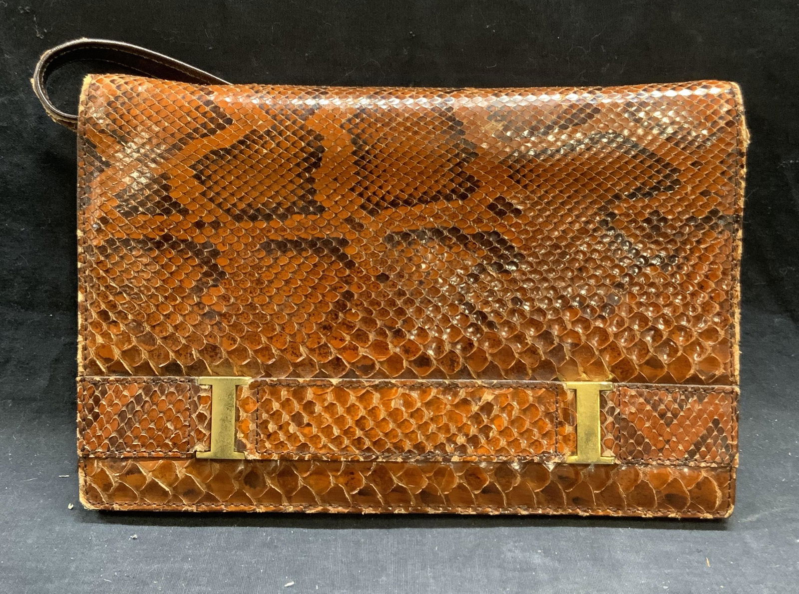 Vintage Coblentz Brown Snakeskin Handbag France (1 of 6)