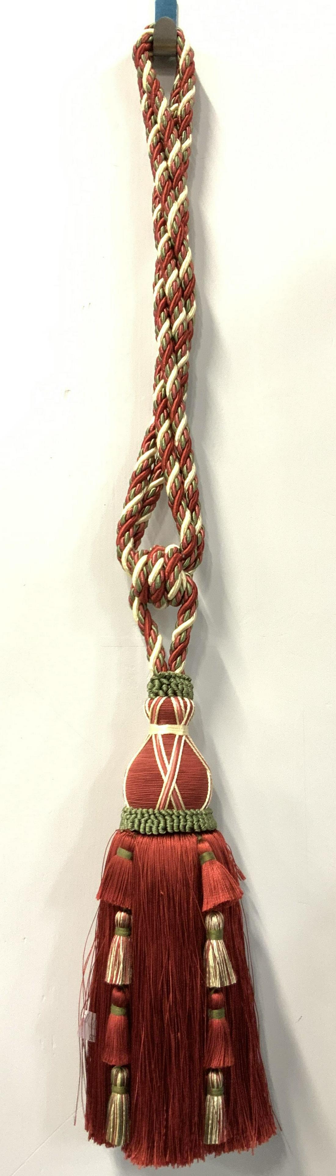Braided Silk Curtain Tie Back Rope W Tassel (1 of 7)