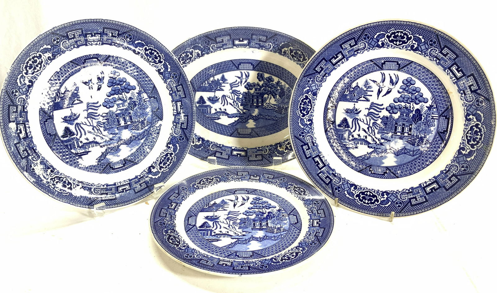 Homer Laughlin Chinese Willow Porcelain Plates, 4 (1 of 9)