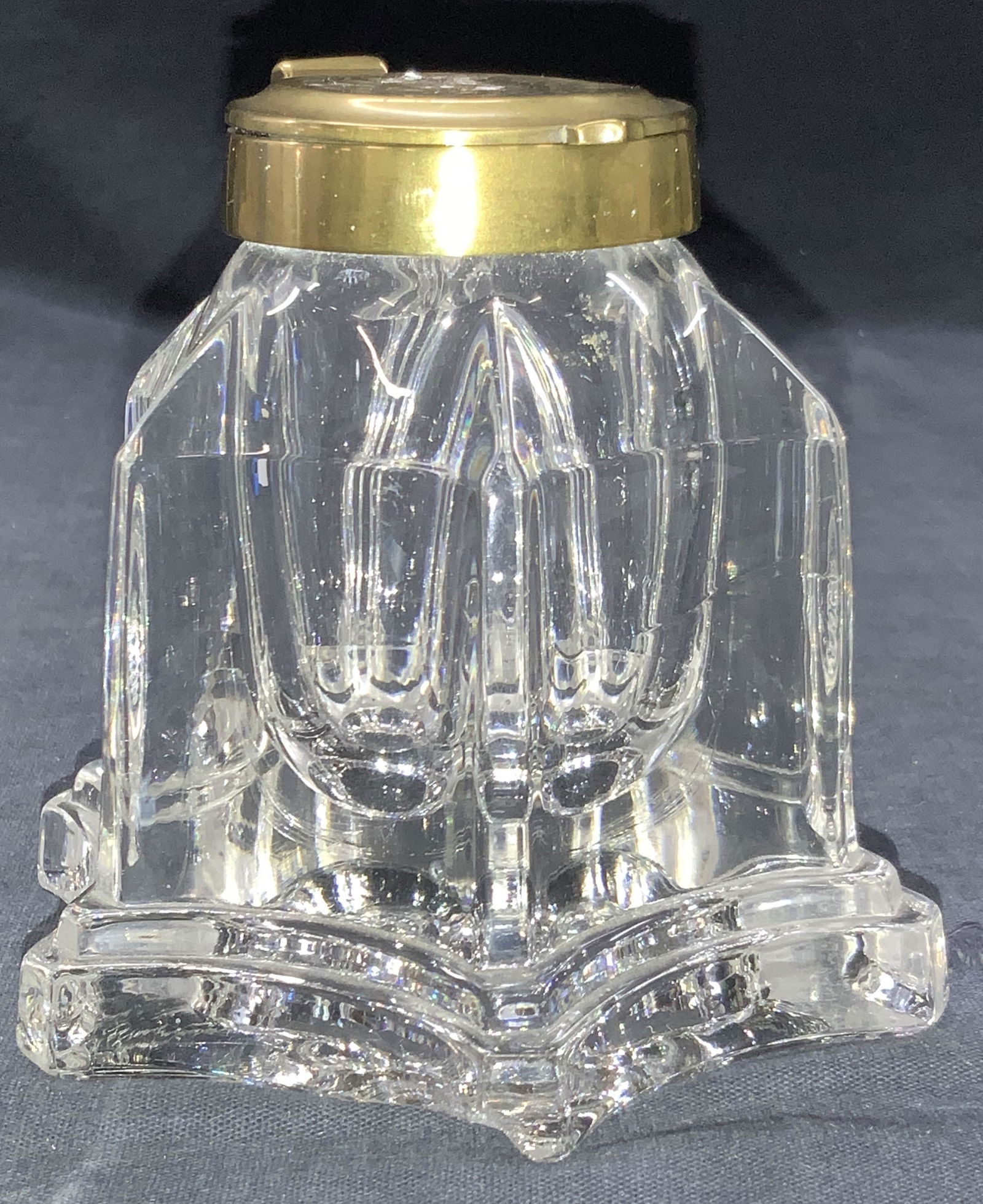 Art Deco Crystal Ink Well (1 of 7)