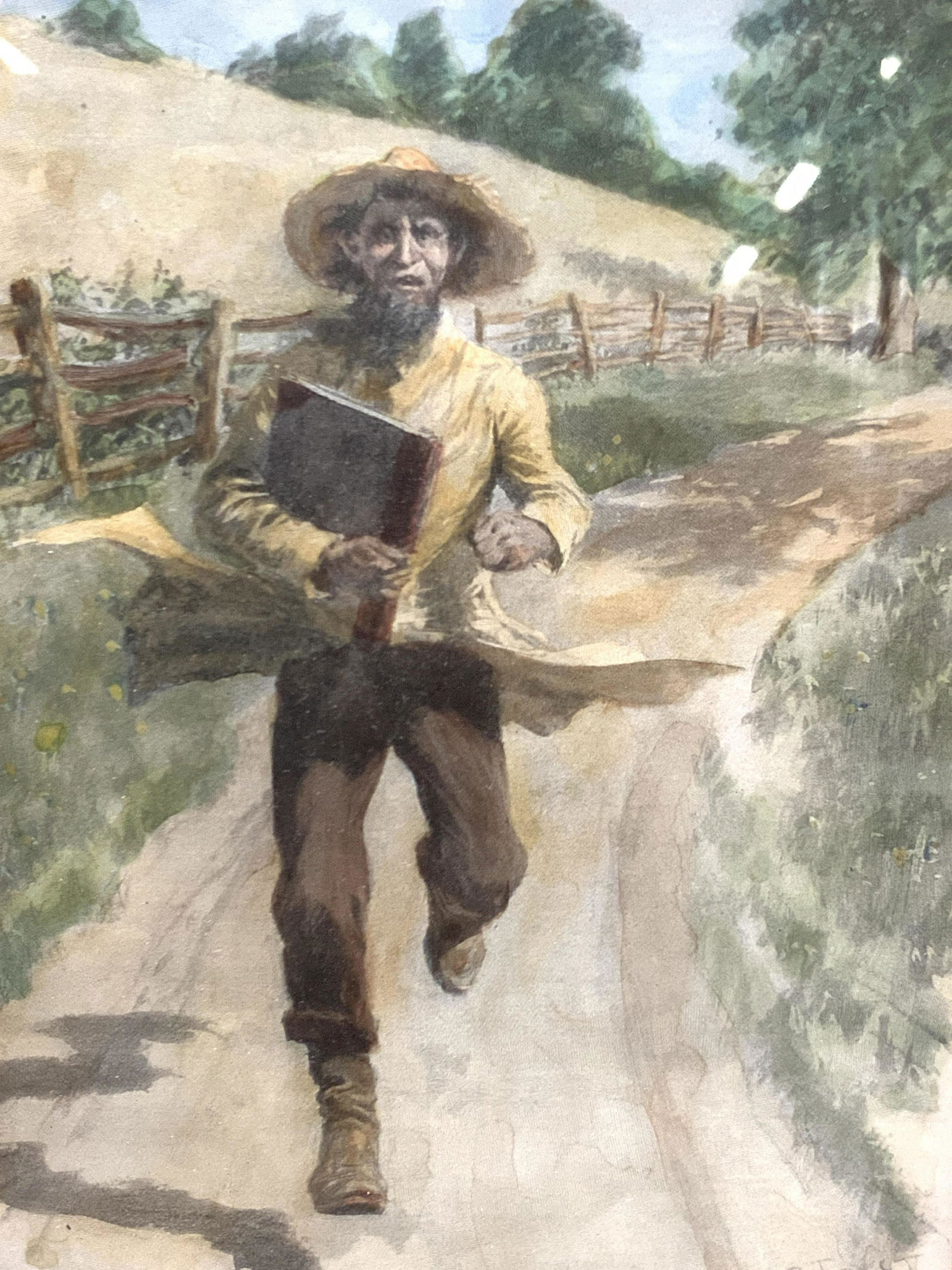 Framed Running Man Lithograph (1 of 8)