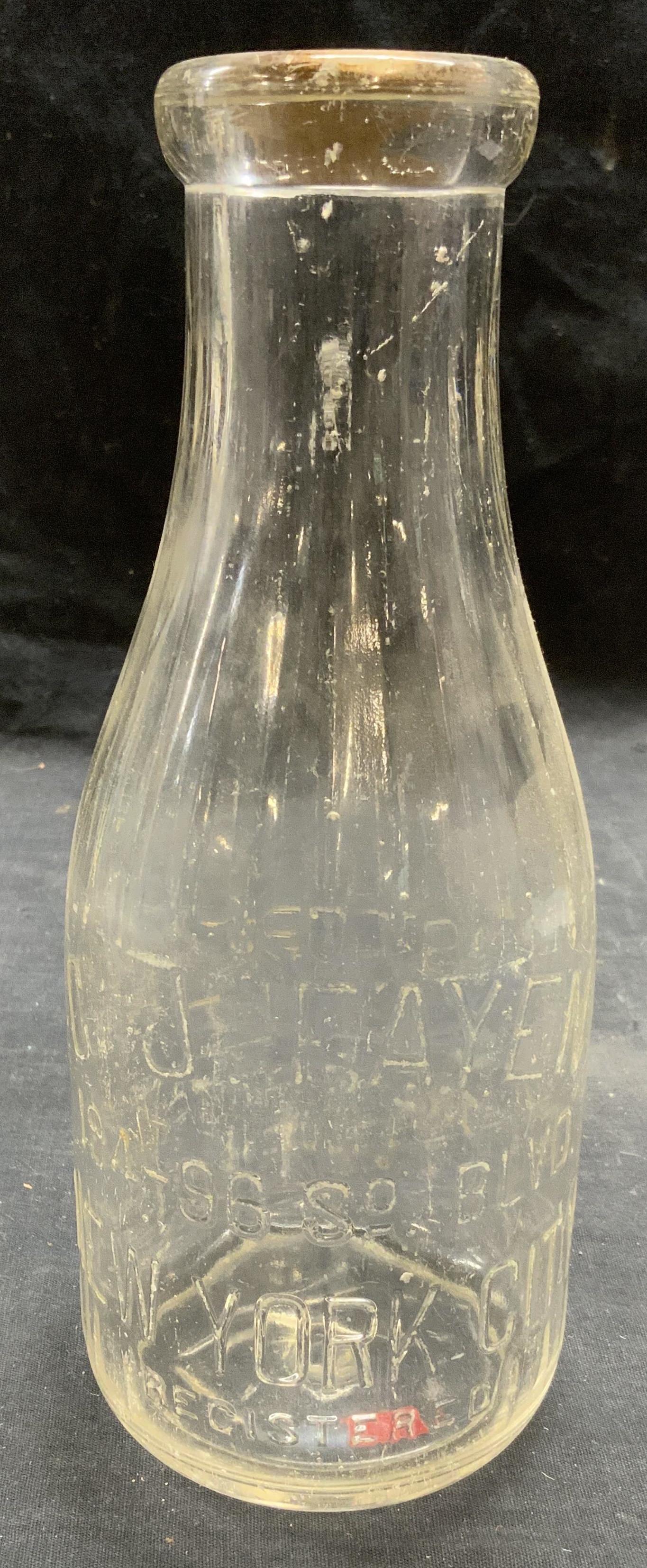 Vintage C J Fayen Glass Milk Bottle (1 of 6)