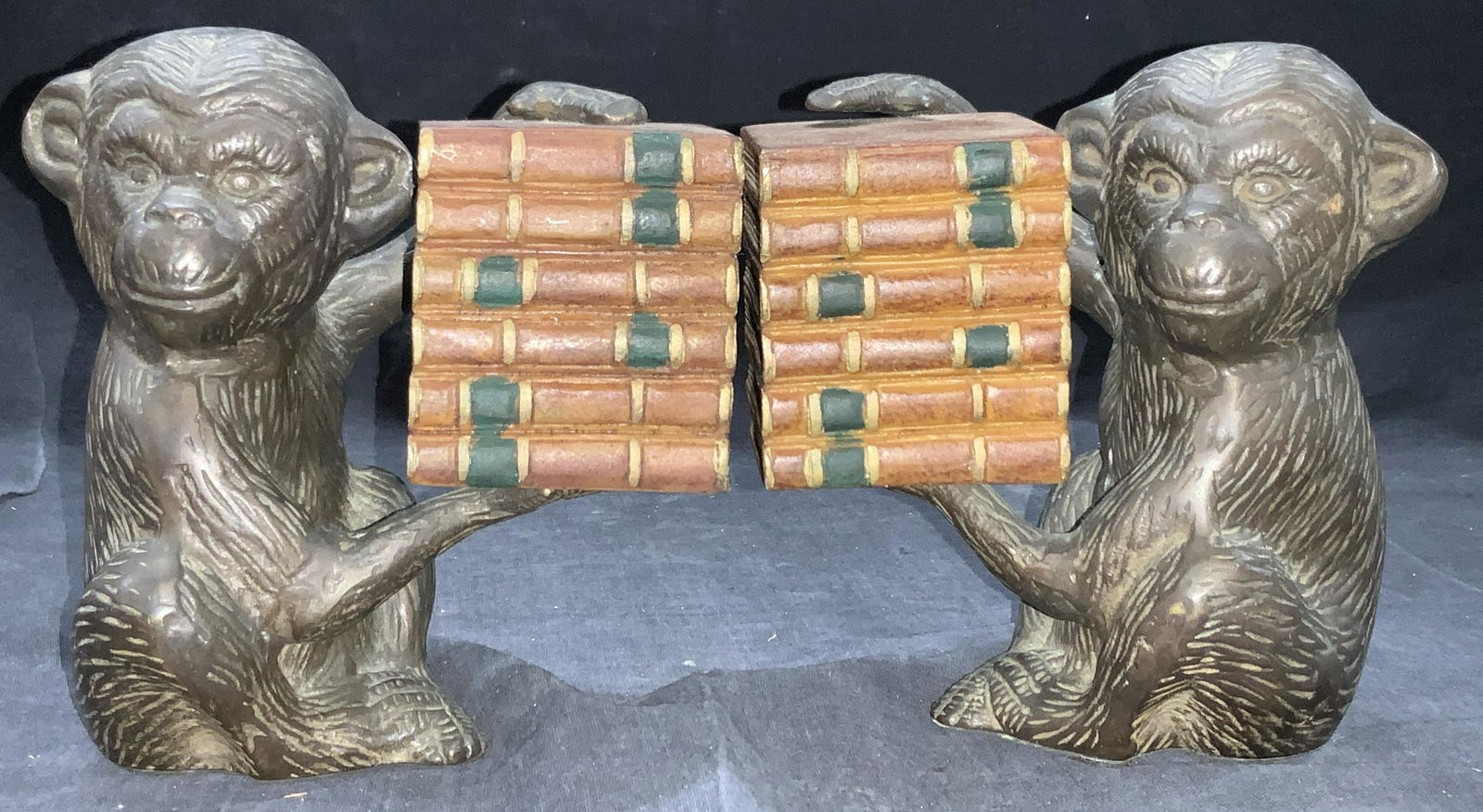 Pair Brass Monkey Bookends (1 of 7)