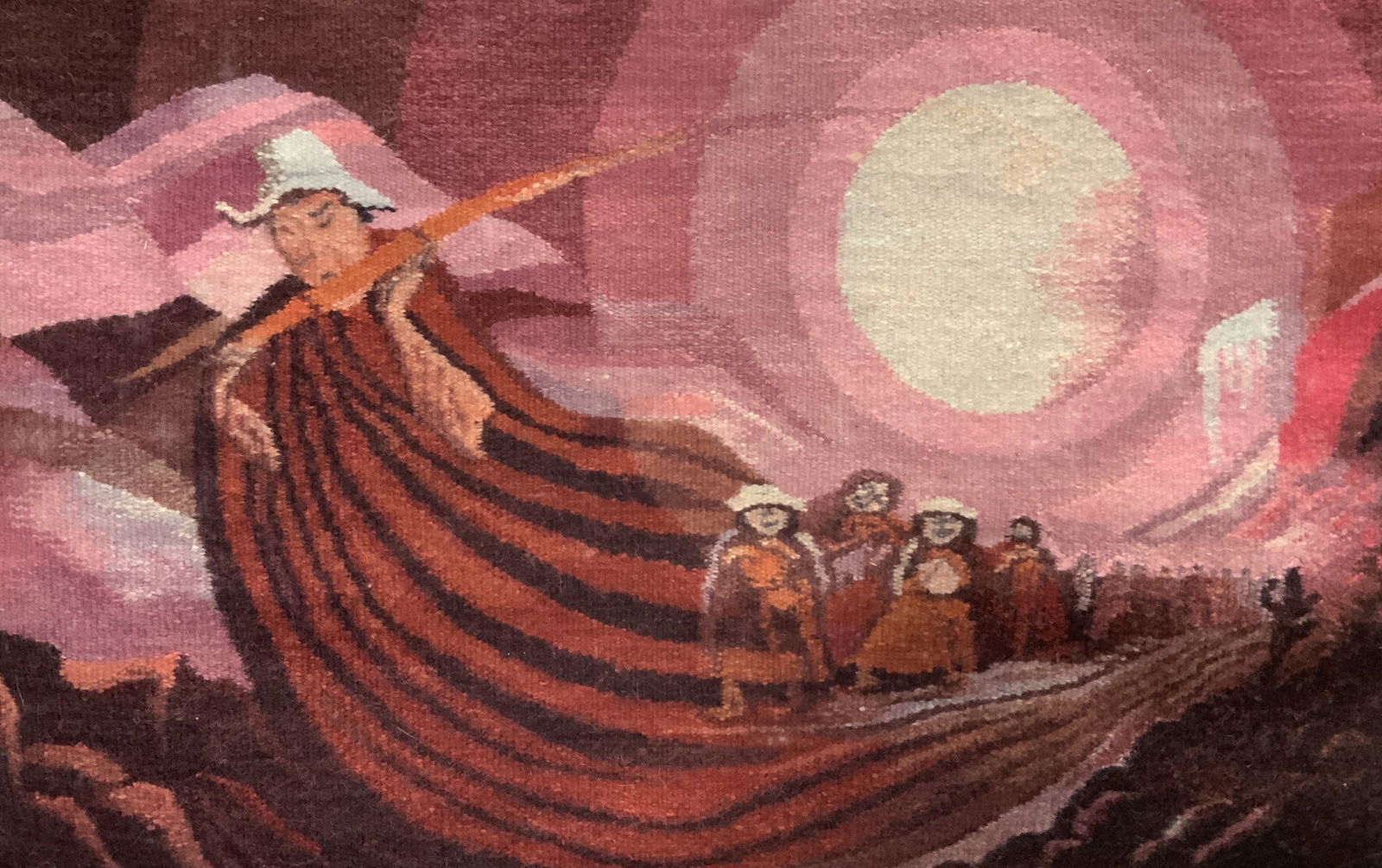 Hand Loomed Asian Wool Wall Tapestry (1 of 7)