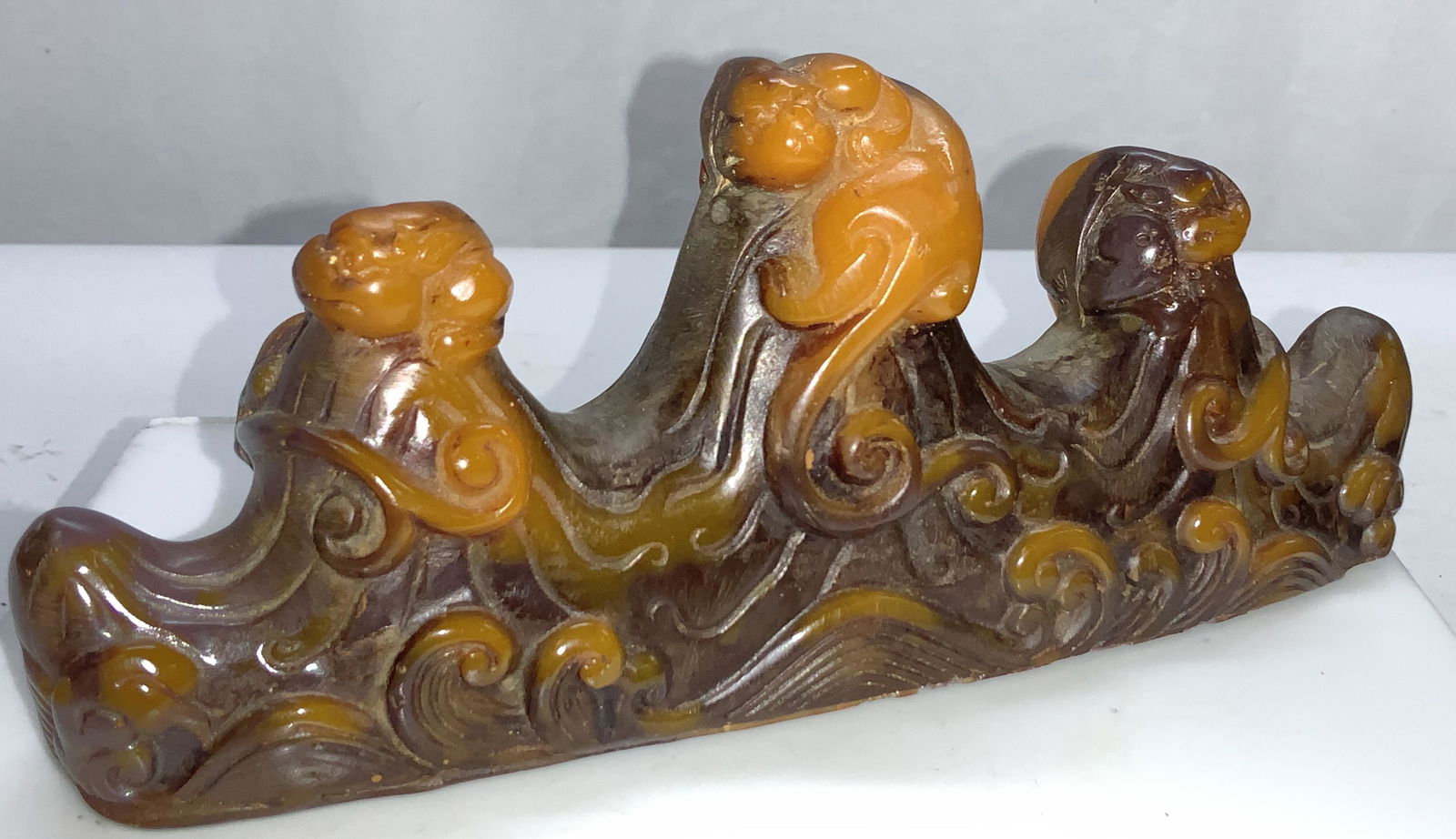 Asian Fu Dog Cast Resin Chinoiserie Sculpture (1 of 6)