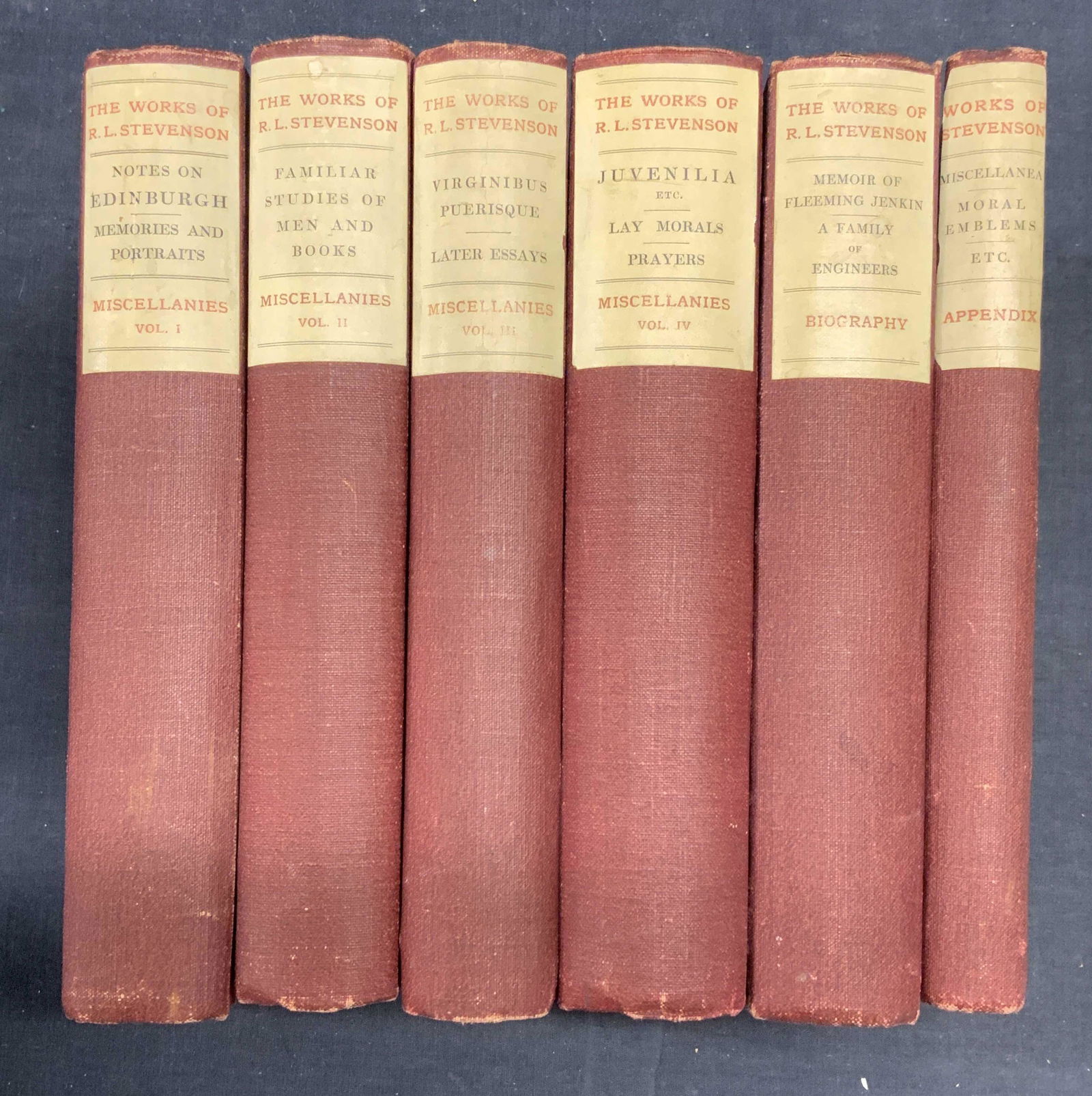 Set 6 Works of R.L. Stevenson, Antiquarian Books (1 of 9)