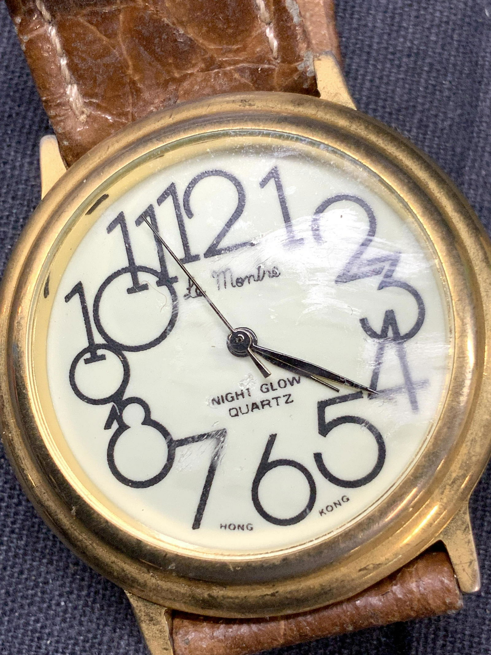 Le Montre Night Glow Leather Wrist Watch (1 of 8)