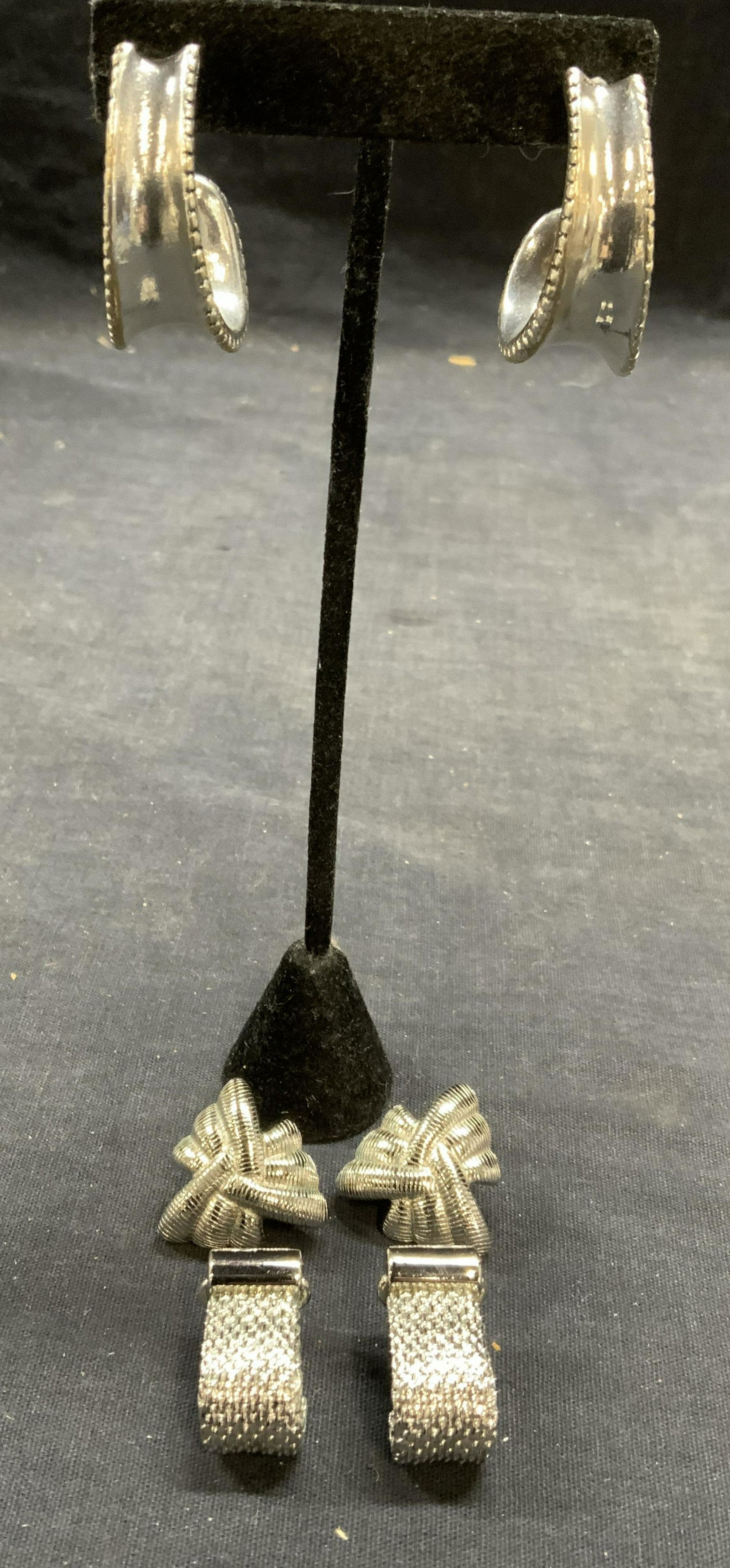 Lot 3 Monet, Chicos, More Silver Tn Earrings (1 of 9)