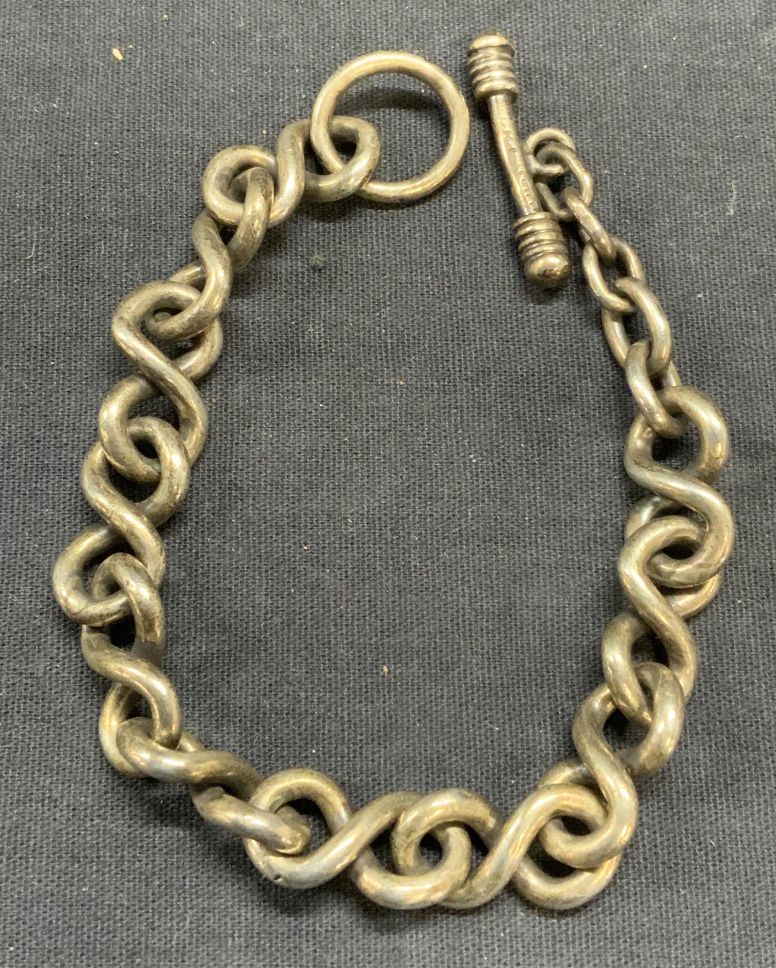 Signed Sterling Silver Chain Link Bracelet (1 of 6)