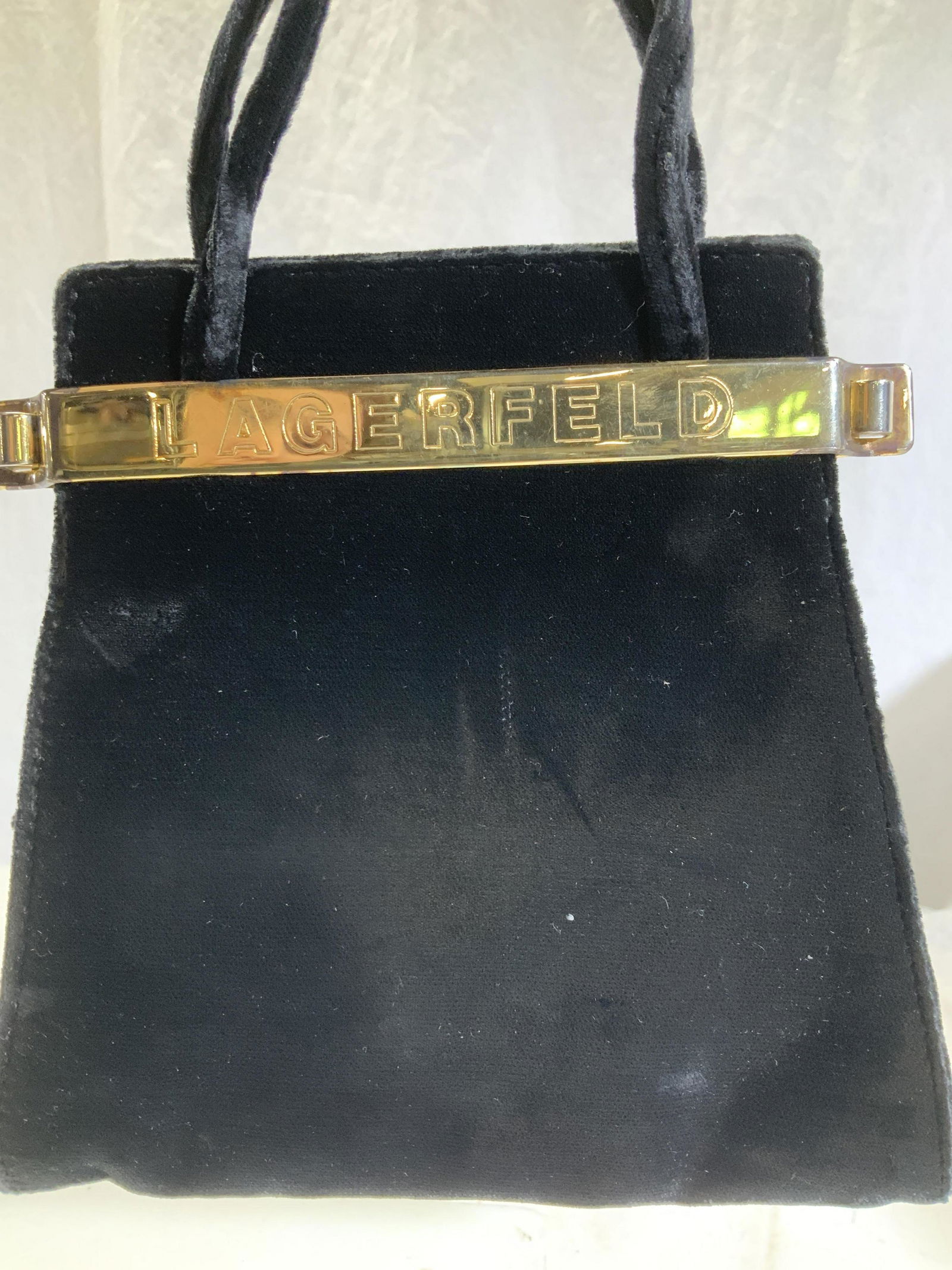 Karl LAGERFELD PARIS Velvet Evening Bag (1 of 7)