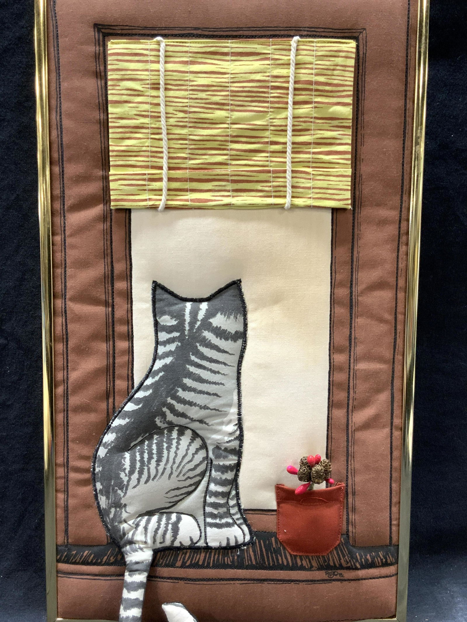 RPJO Framed Cat In Window Quilt Panel (1 of 7)