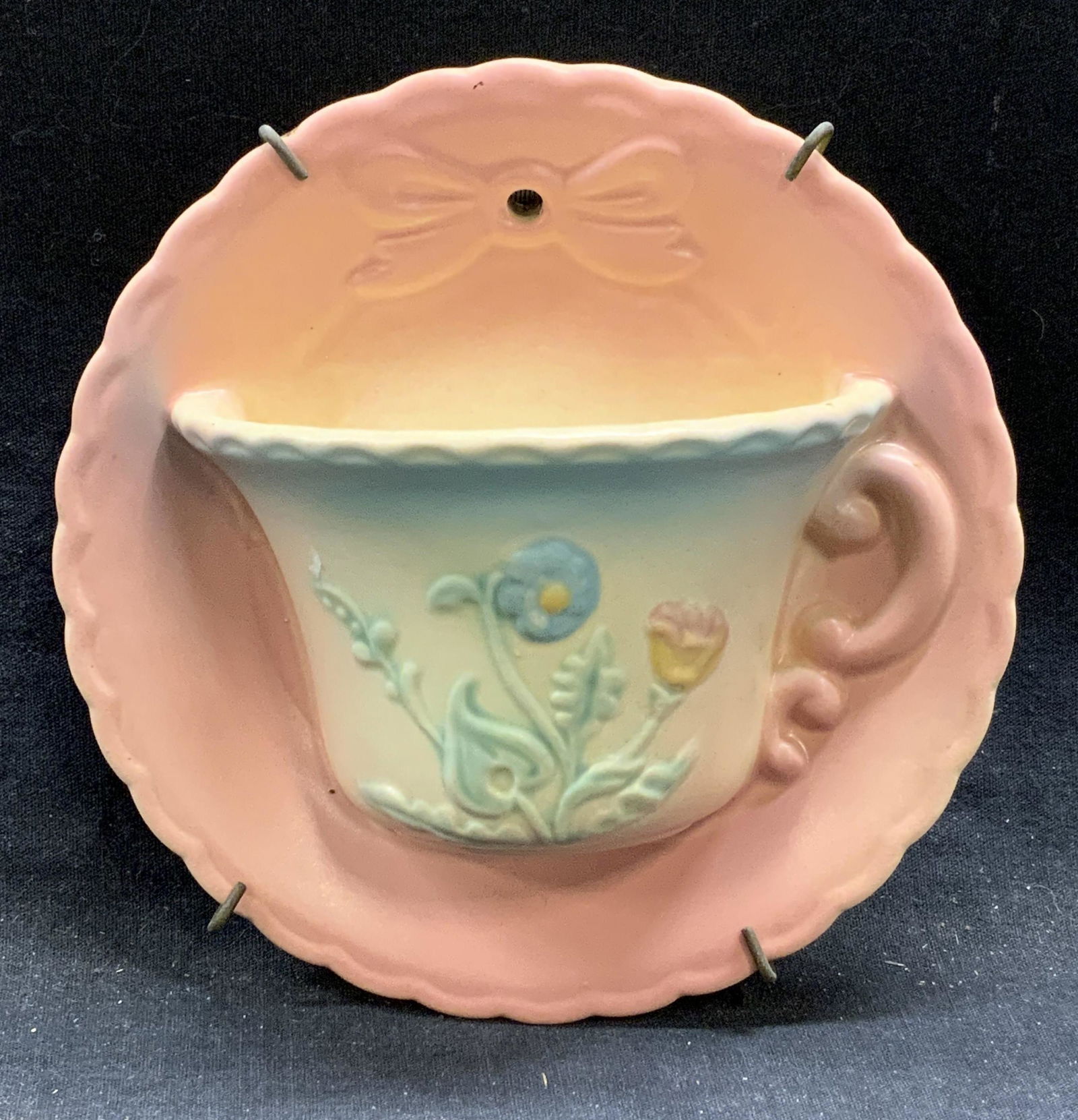 Vintage Hull Art Pottery Floral Wall Pocket (1 of 6)