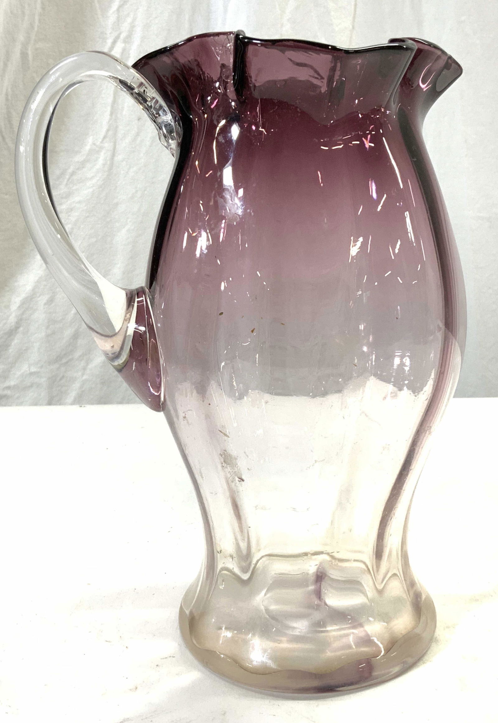 Hand Blown Art Glass Pitcher Vessel (1 of 6)